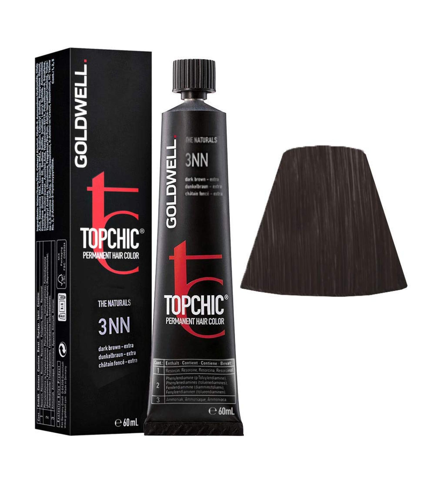 3NN Dark Brown Extra Goldwell Topchic Naturals tb 60ml Dark Brown 1 piece (1 pack)