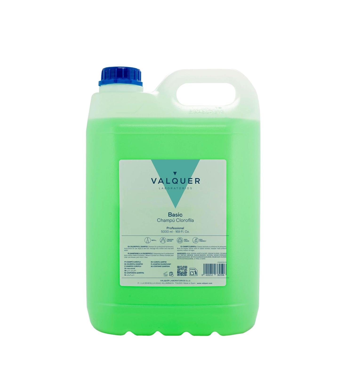 Valquer Profesional Special Chlorophyll Shampoo for Professional Hairdressing Carafa 5000 ml - Buy Online on GoSupps.com