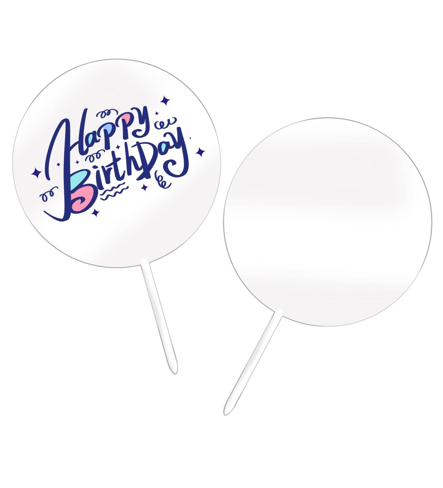 15PCS 5 Inch Round Acrylic Cupcake Toppers Clear Blank Circle DIY Cake Topper for Birthday Festival Party Baby Shower Wedding Party Cake Decoration 15pcs Round - Buy Online on GoSupps.com