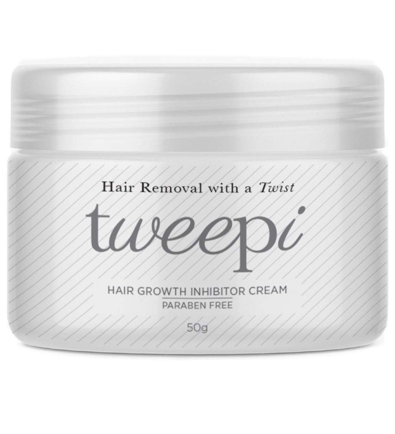 Tweepi Hair Growth Inhibitor | Anti Hair Growth Cream - Permanent Hair Removal for Body & Face | Paraben-Free - 50g - Made in UK - Buy Online on GoSupps.com