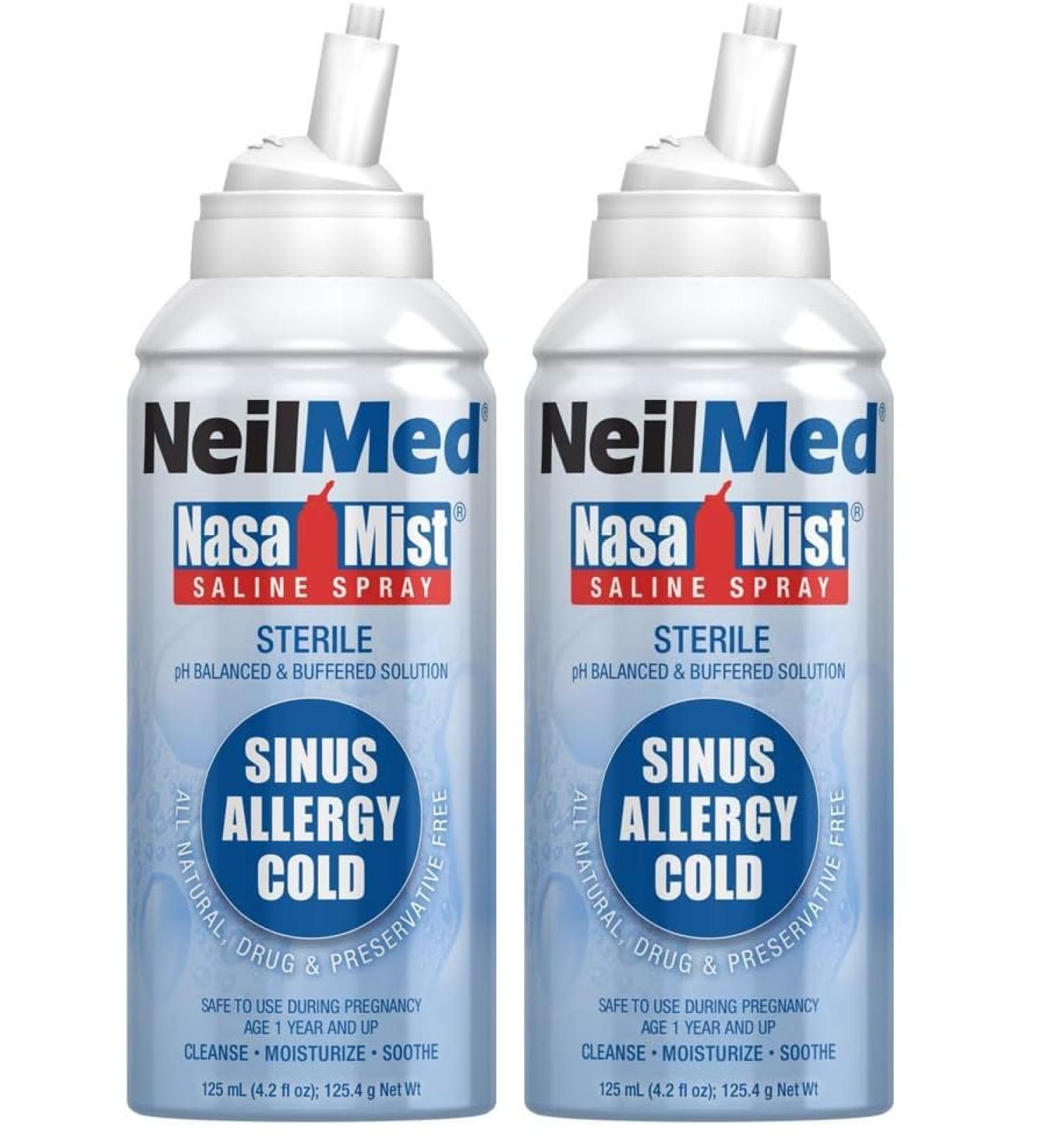 NeilMed Nasamist Saline Spray 4.2 Fluid Ounce (Pack of 2) 4.2 Fl Oz (Pack of 2) - Buy Online on GoSupps.com