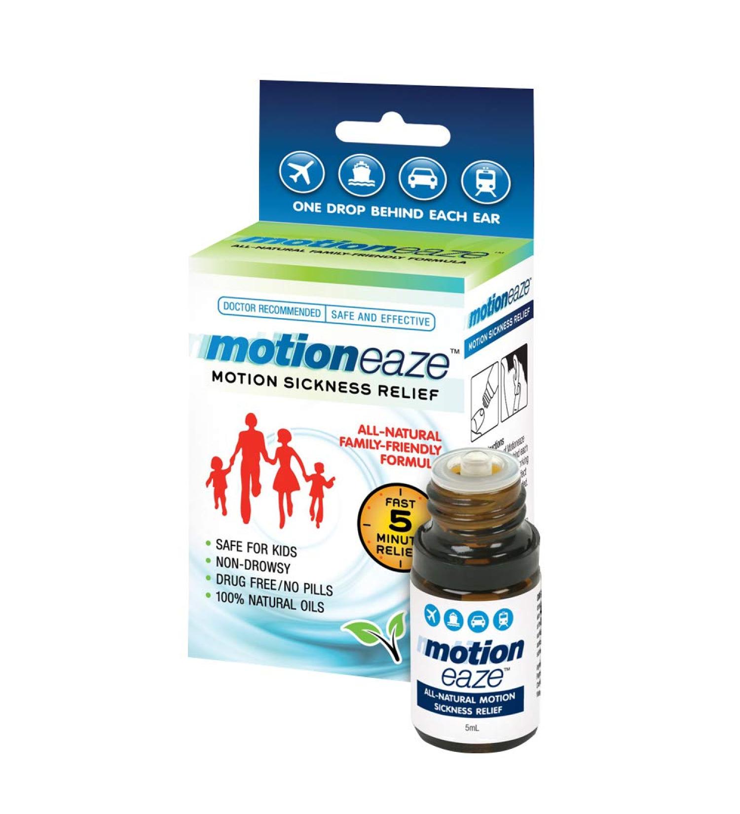 Motioneaze - Natural Motion Sickness Relief Drops | 5ml | Fast & Effective - Buy Online on GoSupps.com