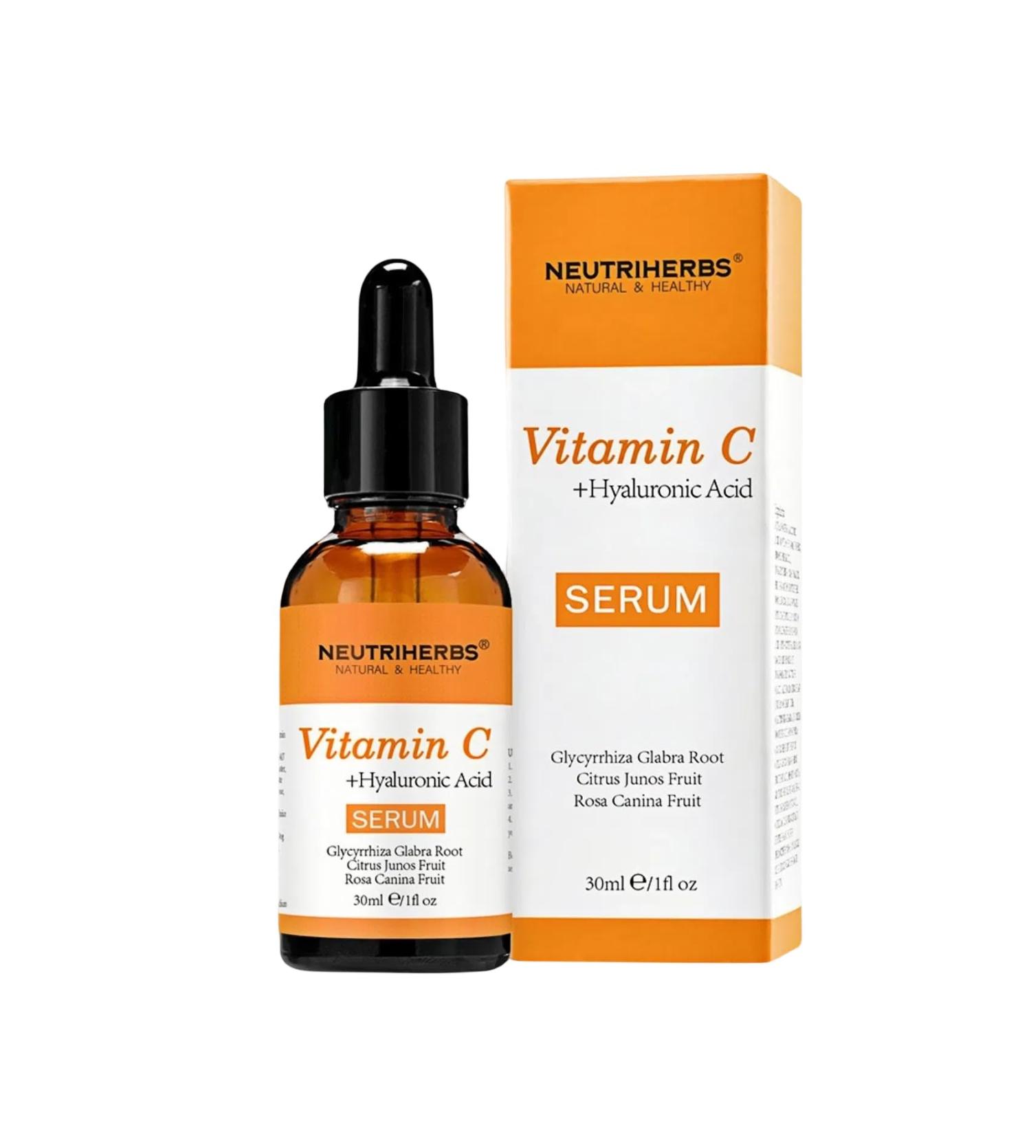 Buy NEUTRIHERBS Vitamin C Serum with Hyaluronic Acid - Anti-Aging Brightening Facial Serum for Daily Skincare - 1 fl oz - Buy Online on GoSupps.com