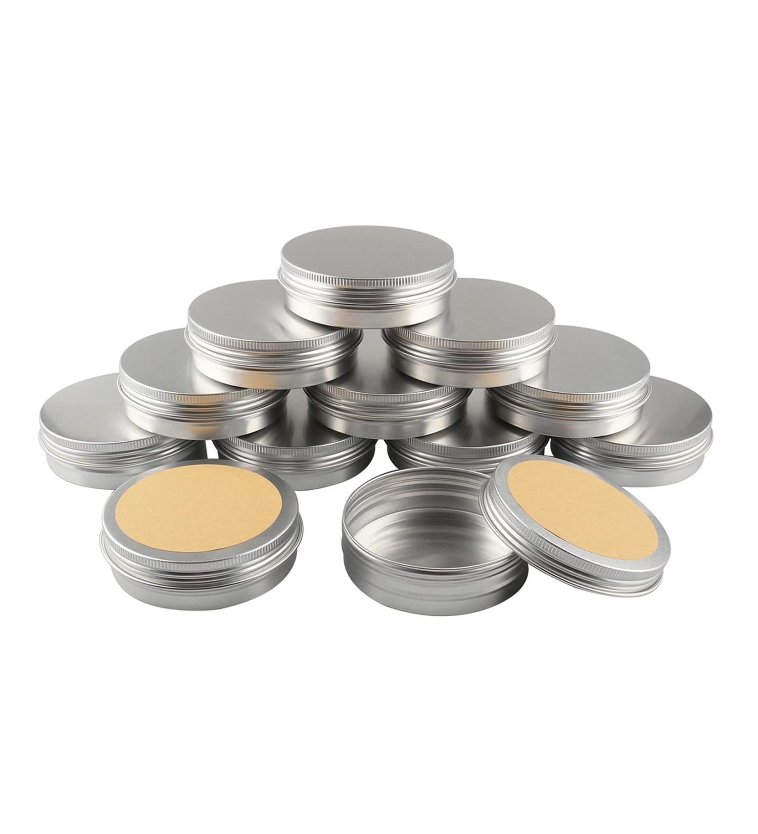 Buy Basic Packing: 12 Pieces 100ml Aluminum Round Screw Cap Cosmetic Cans & Stickers - International Shipping Available - Buy Online on GoSupps.com