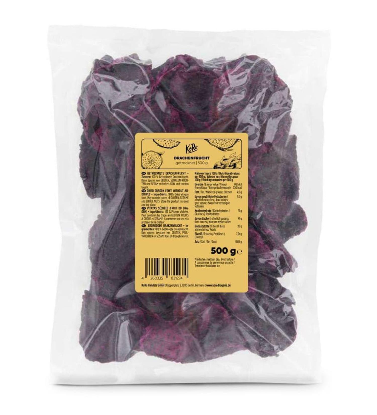 KoRo - Fruit du dragon s ch (pitaya) 500 g - Buy Online on GoSupps.com