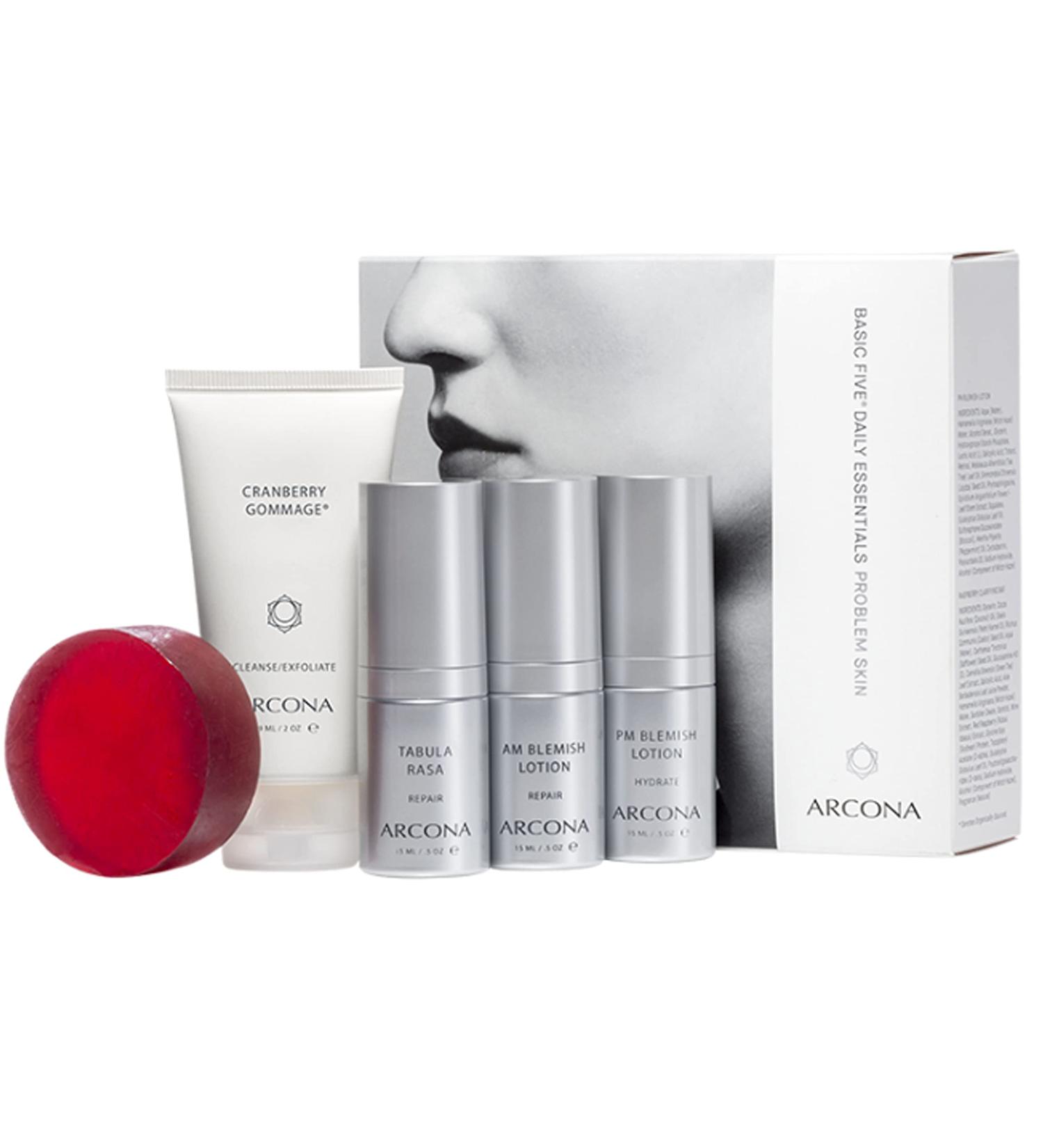 ARCONA Basic 5 Daily Essentials Set - Blemish & Hormonal Skin Solutions | Made in the USA | International Shipping Available - Buy Online on GoSupps.com