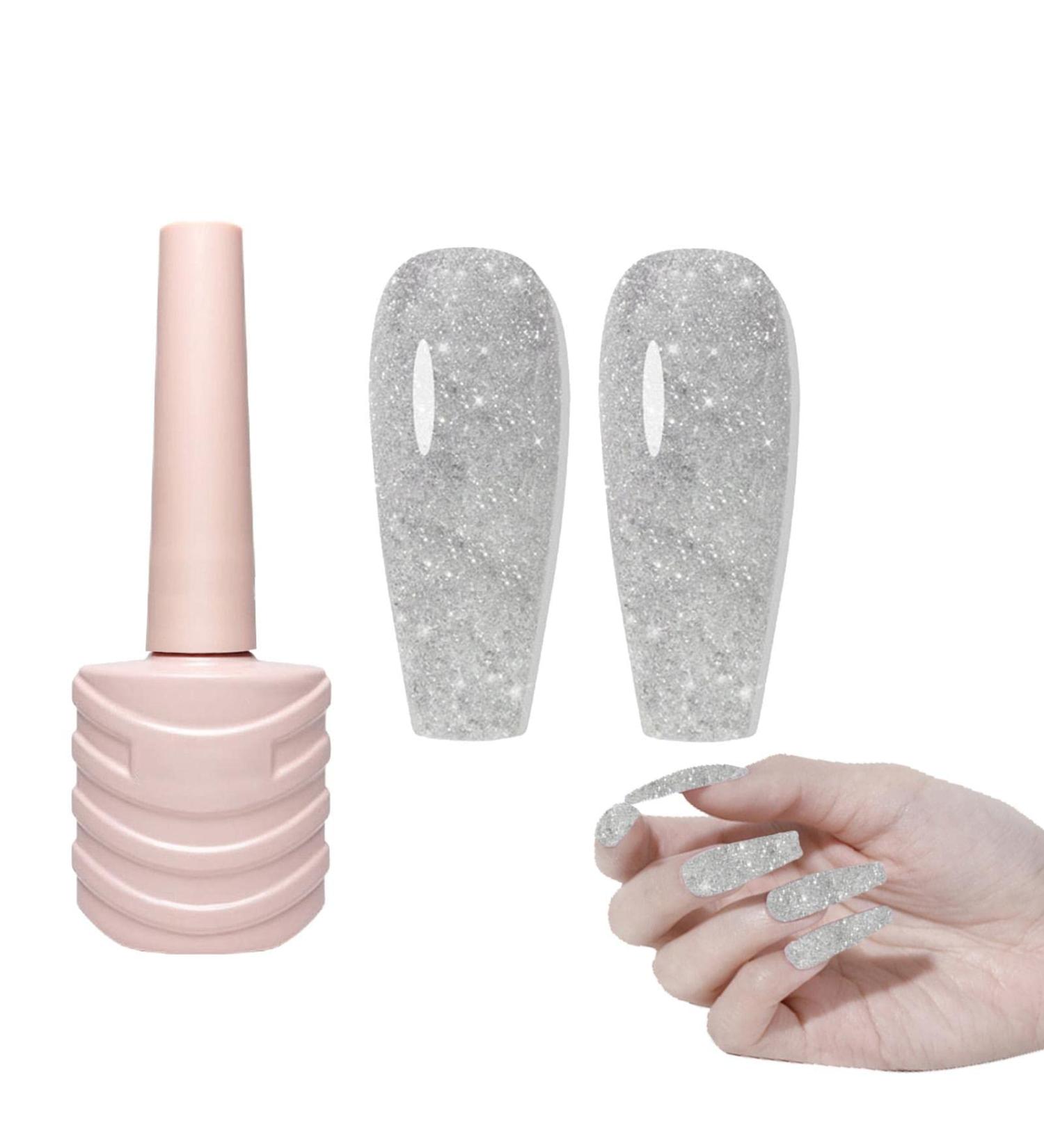 Sparkly Shiny Gel Nail Polish Shimmery Gel Polish Sparkly Shiny Gel Varnish Manicure - Charming Soak Off UV Gel Nail Polish for Colorful Broken Drill Glue 01 - Buy Online on GoSupps.com