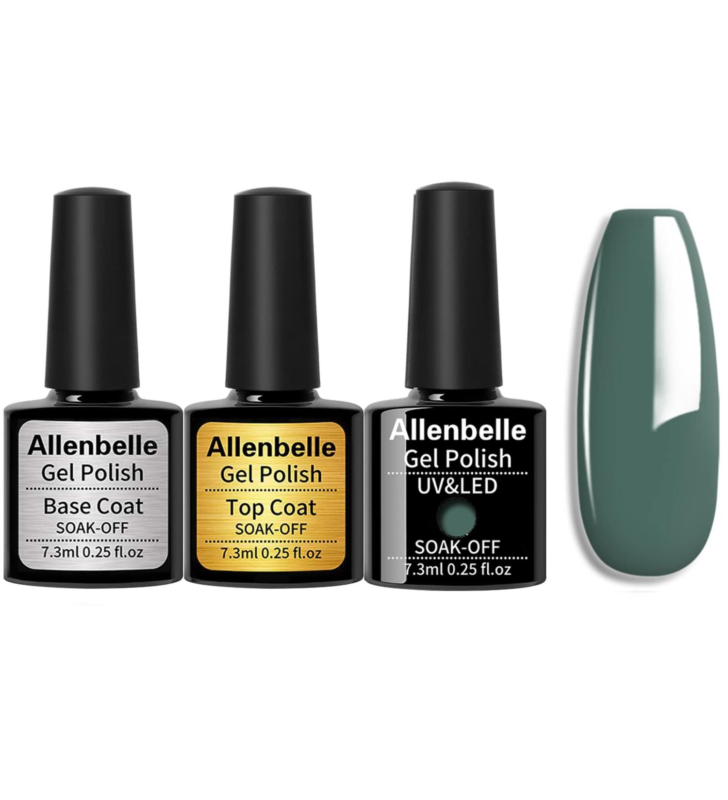 Allenbelle UV Nail Polish Set - Base & Top Coat Color Gel Nail Polish Gift Set Shellac UV Gel Nail Art - Soak Off LED Gel Nail Polish 545 - Buy Online on GoSupps.com