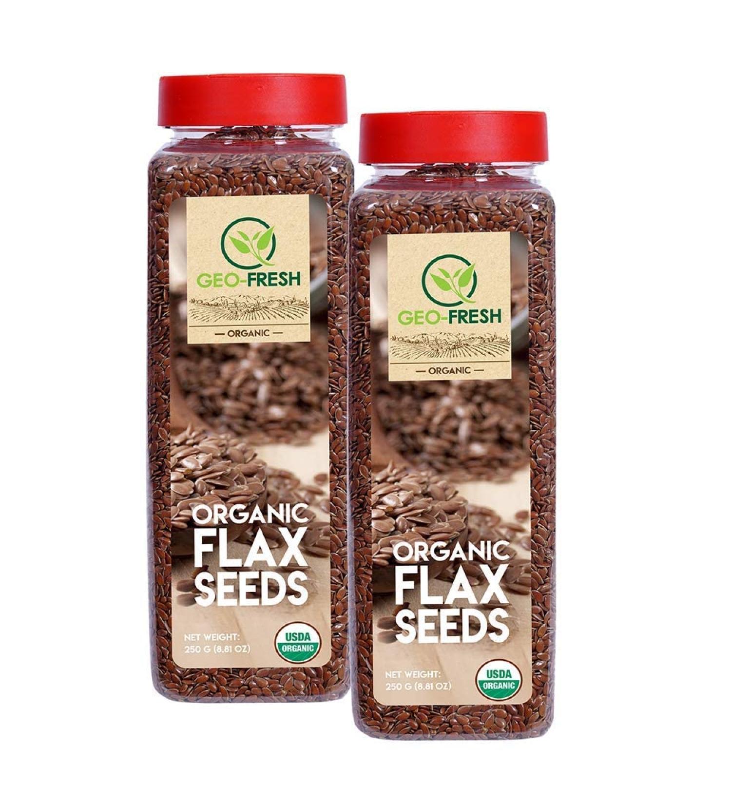 Geo-Fresh Organic Flax Seed 250g (Pack of 2) - Buy Online on GoSupps.com