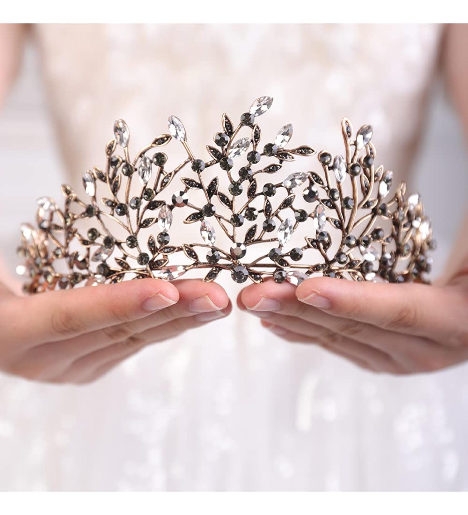 JWICOS Birthday Tiara Grad Crown - White and Black Pageant Gift for Stage Productions - Buy Online on GoSupps.com