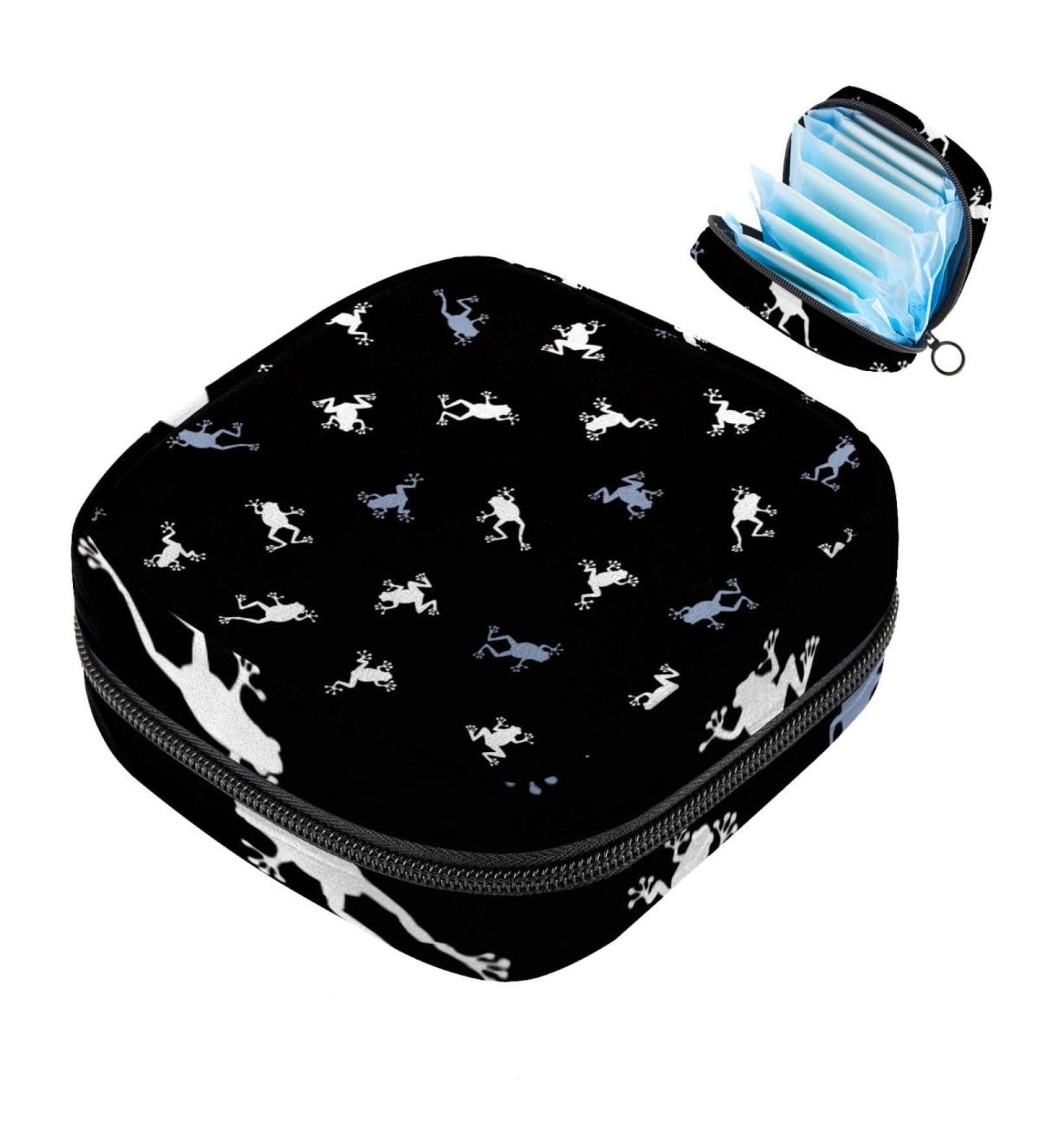 Cute Storage Bags for Women's Bandages & Menstrual Products - Portable Multi-Colored Holders with Frog Design - Buy Online on GoSupps.com