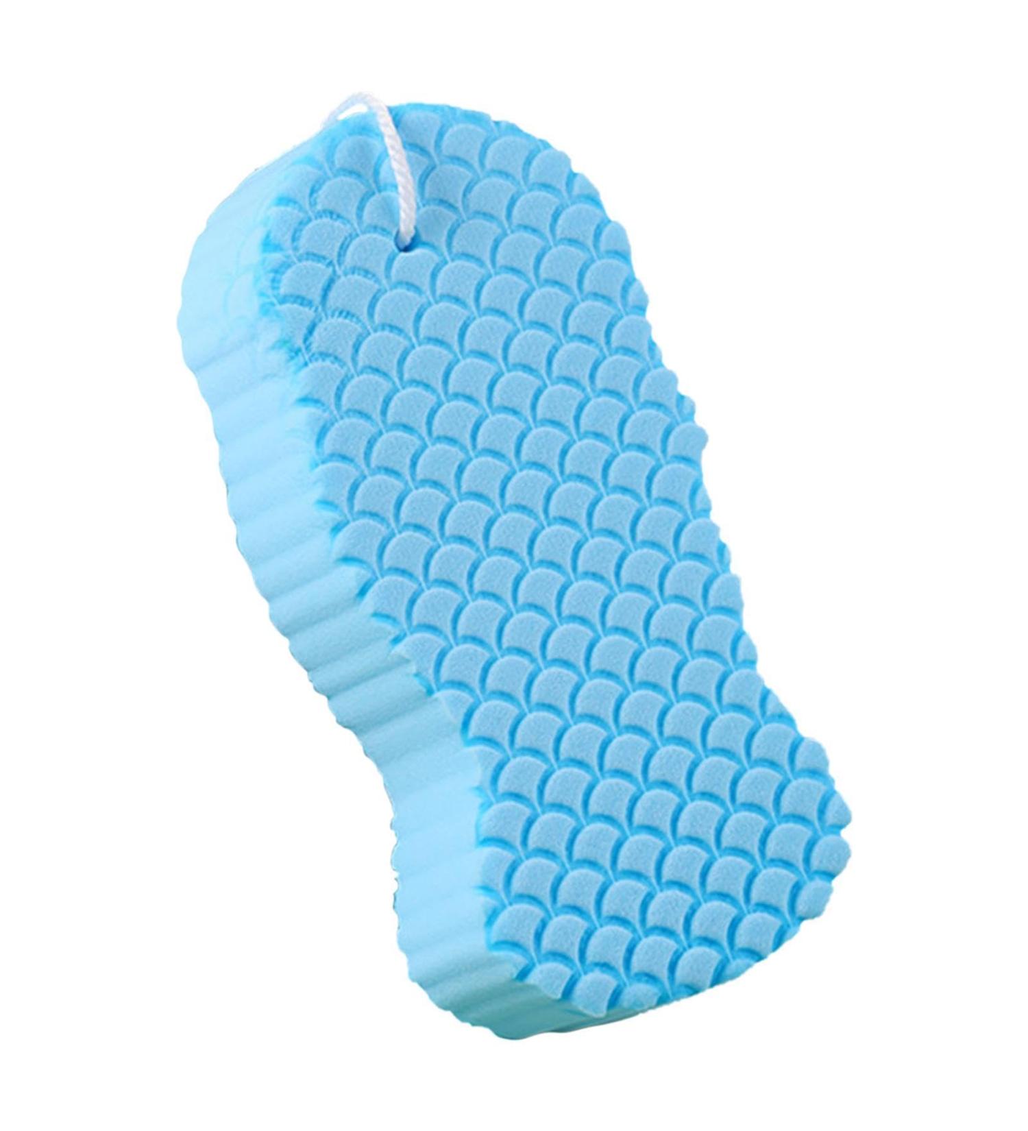 Body Bath Sponge PVA Kids 3D Body Scrubber Reusabl Body Shower Sponges Body Sponge for Foaming Exfoliiating Sponge for Dead Skin Removal Body Wash Women Adults & Kids Blue - Buy Online on GoSupps.com