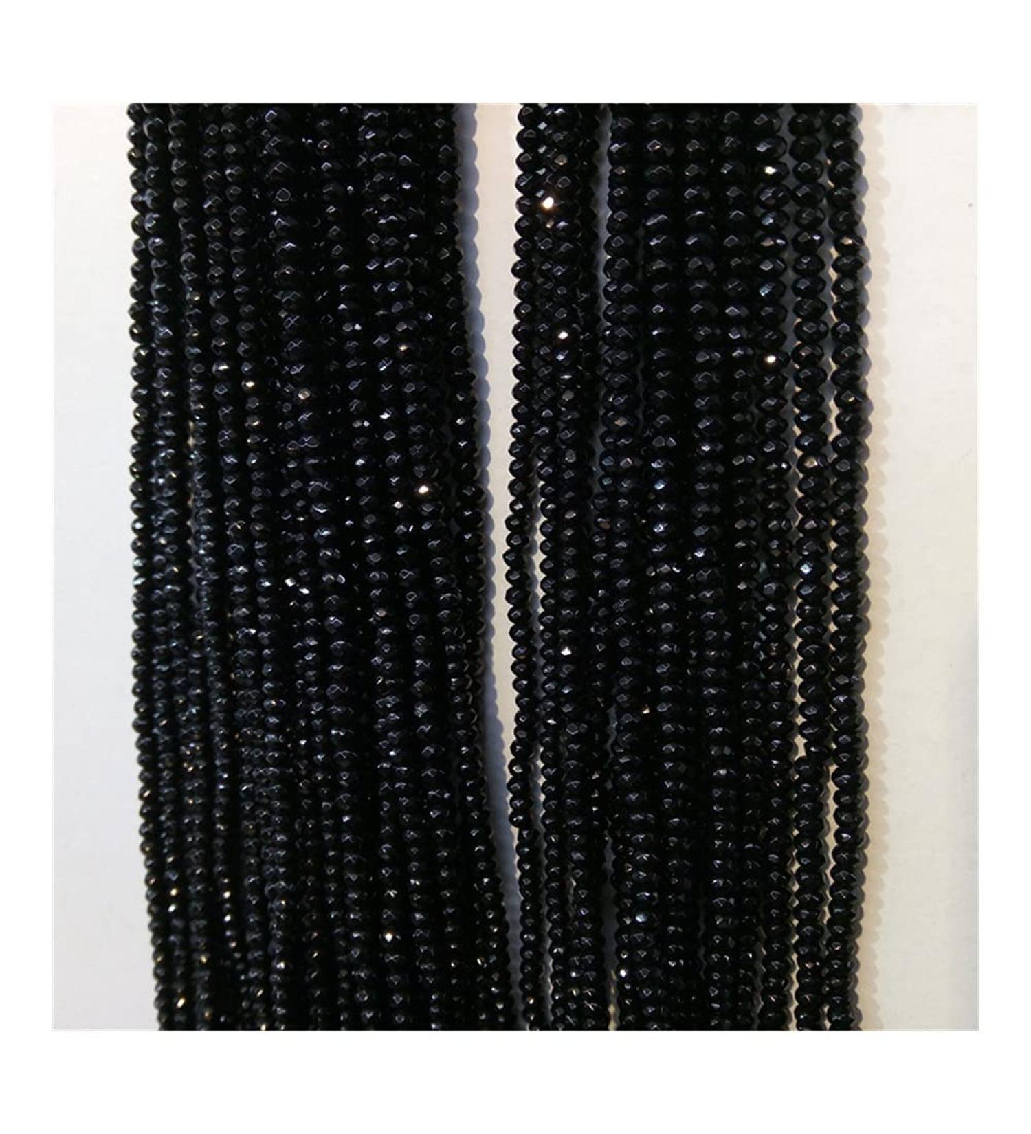 Stone 2 * 3mm 3 * 4mm Natural Black Agat Carnelians Stone Onyx Hot Round Multisize Faceted Beads Section Natural Stone for DIY Jewelry New Balance Gemstone Decoration ERTEYIN (Size : 3X4MM) - Buy Online on GoSupps.com