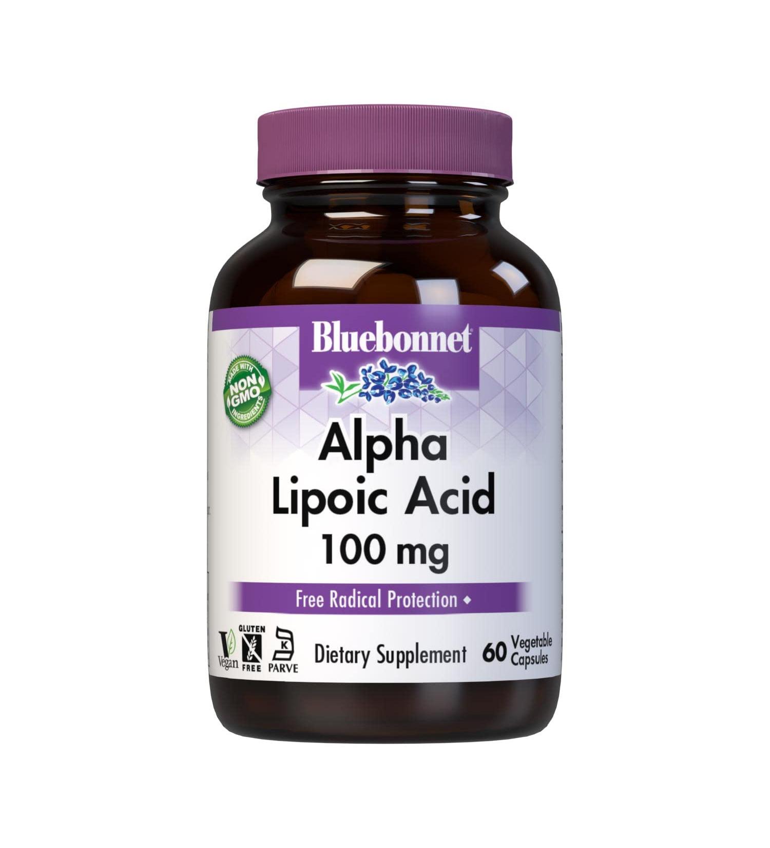 Bluebonnet Nutrition Alpha Lipoic Acid 100 mg - 60 Count | Premium Antioxidant Supplement for Optimal Health - Shop Internationally - Buy Online on GoSupps.com