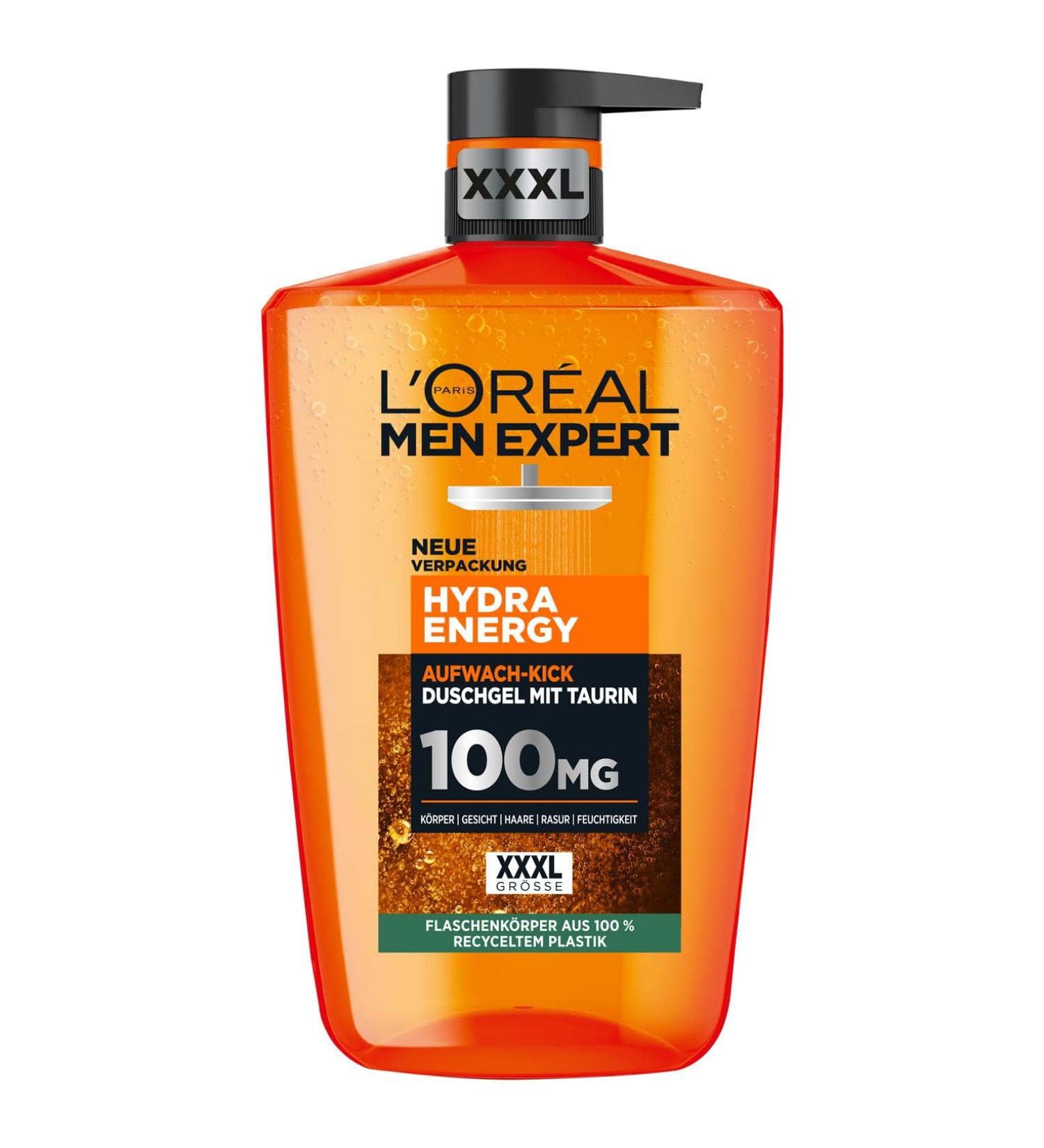 Buy L'Or al Men Expert XXXL Shower Gel & Shampoo | 1L Men's Body Care for Long-Lasting Freshness with Taurine | International Shipping - Buy Online on GoSupps.com