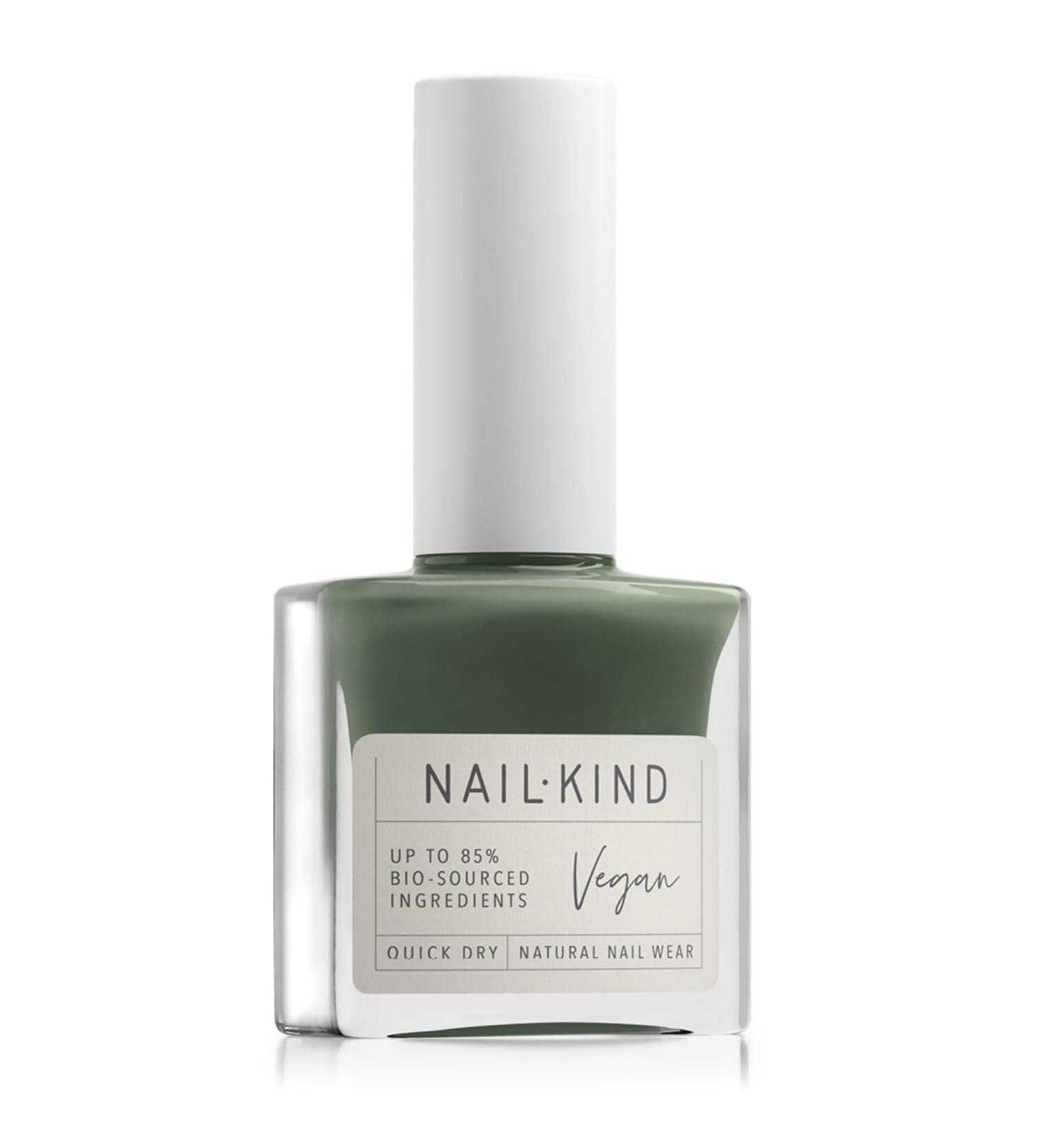NAILKIND Green Daze Khaki Nail Polish - Vegan & Peta Certified - Long Lasting & Chip Resistant - 8ml - Buy Online on GoSupps.com