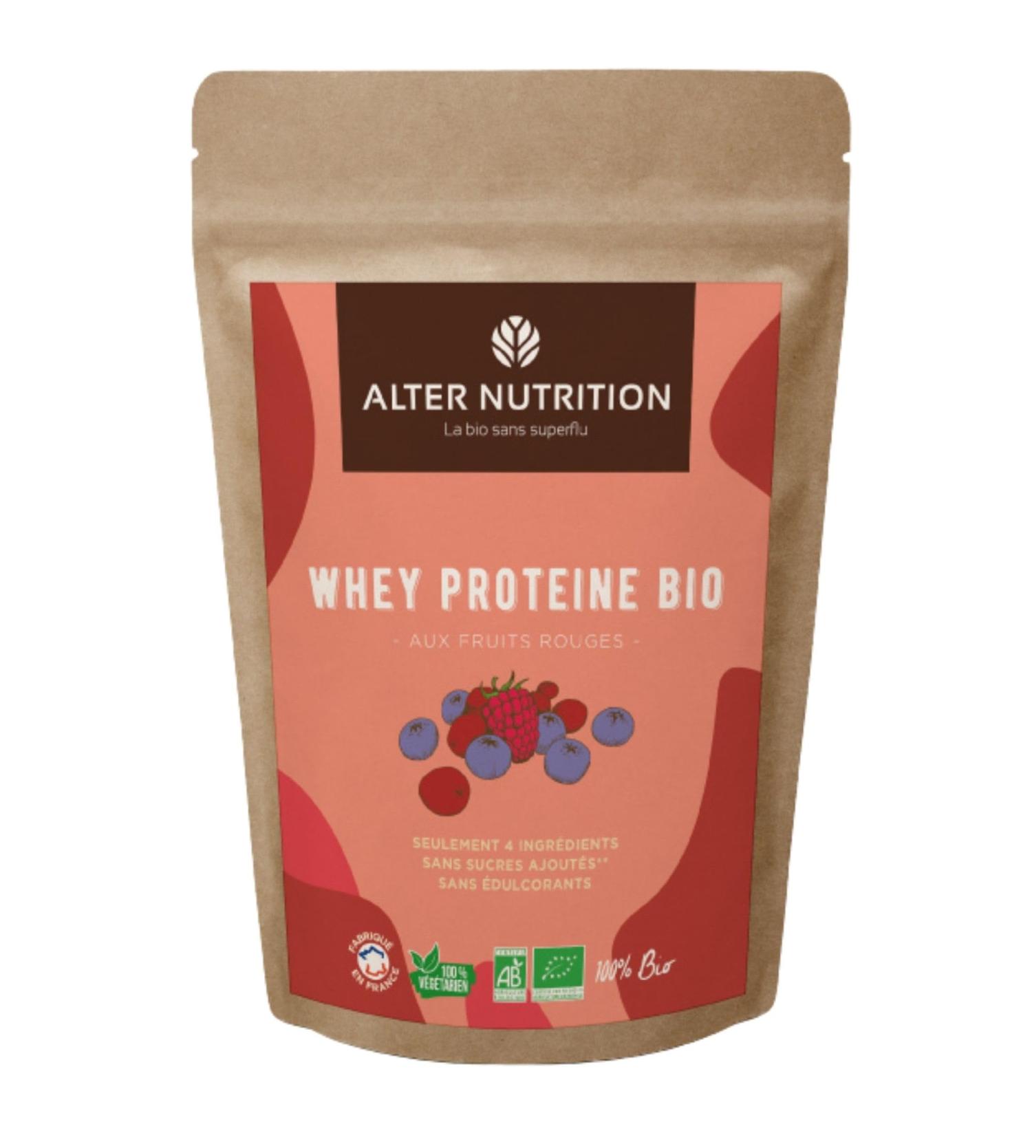 Alter Nutrition Organic Whey Protein Powder (500g Red Fruits) - Buy Online on GoSupps.com