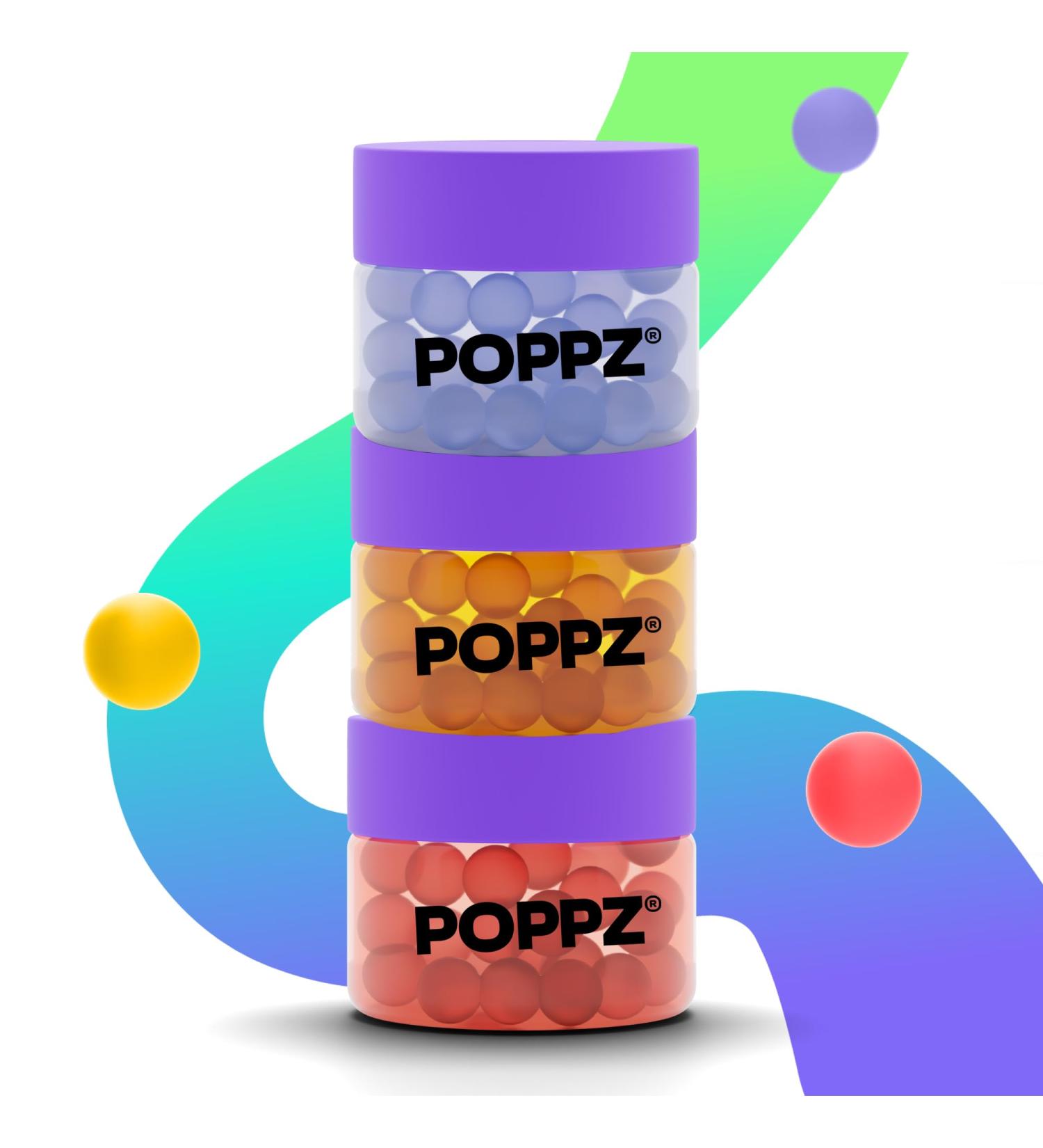 POPPZ Fruit Popping Boba Pearls for Bubble Tea Mix - Ready to Eat Fruit Popping Tapioca Pearls by Bubble Mania 2 Pack (Strawberry Mango Passion Fruit Green Apple) - Buy Online on GoSupps.com