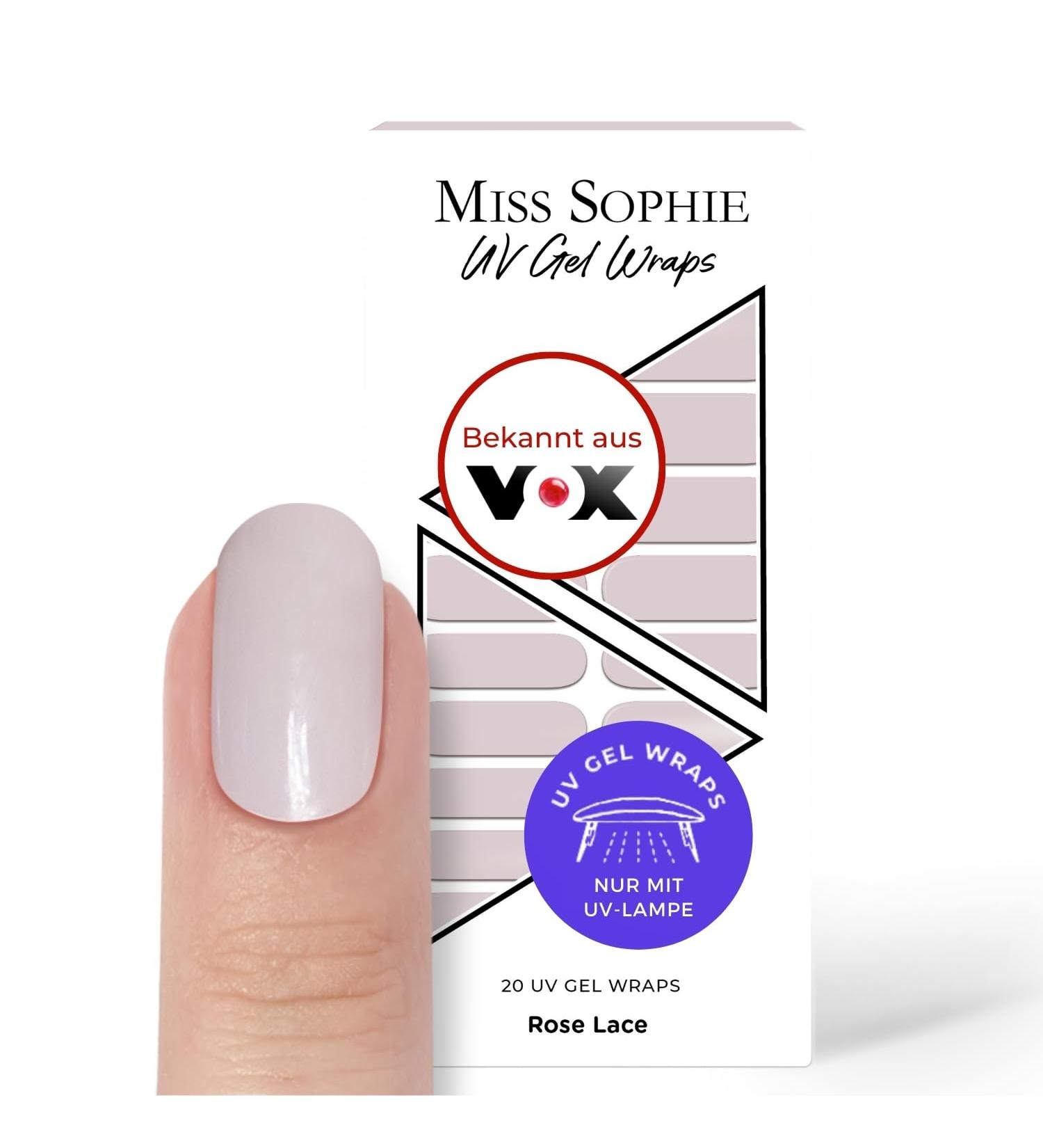 Original Miss Sophie UV Gel Nail Foils - Soft Touch Polish Strips in Solid Color Rose Lace for Finger & Toenails - International Shipping Available - Buy Online on GoSupps.com