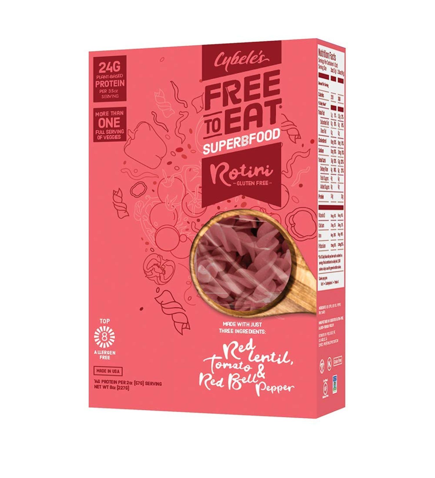 Cybele's Gluten & Grain Free Superfood Red Rotini - 8oz Vegan Pasta | High Protein, Allergy-Friendly - Buy Online on GoSupps.com