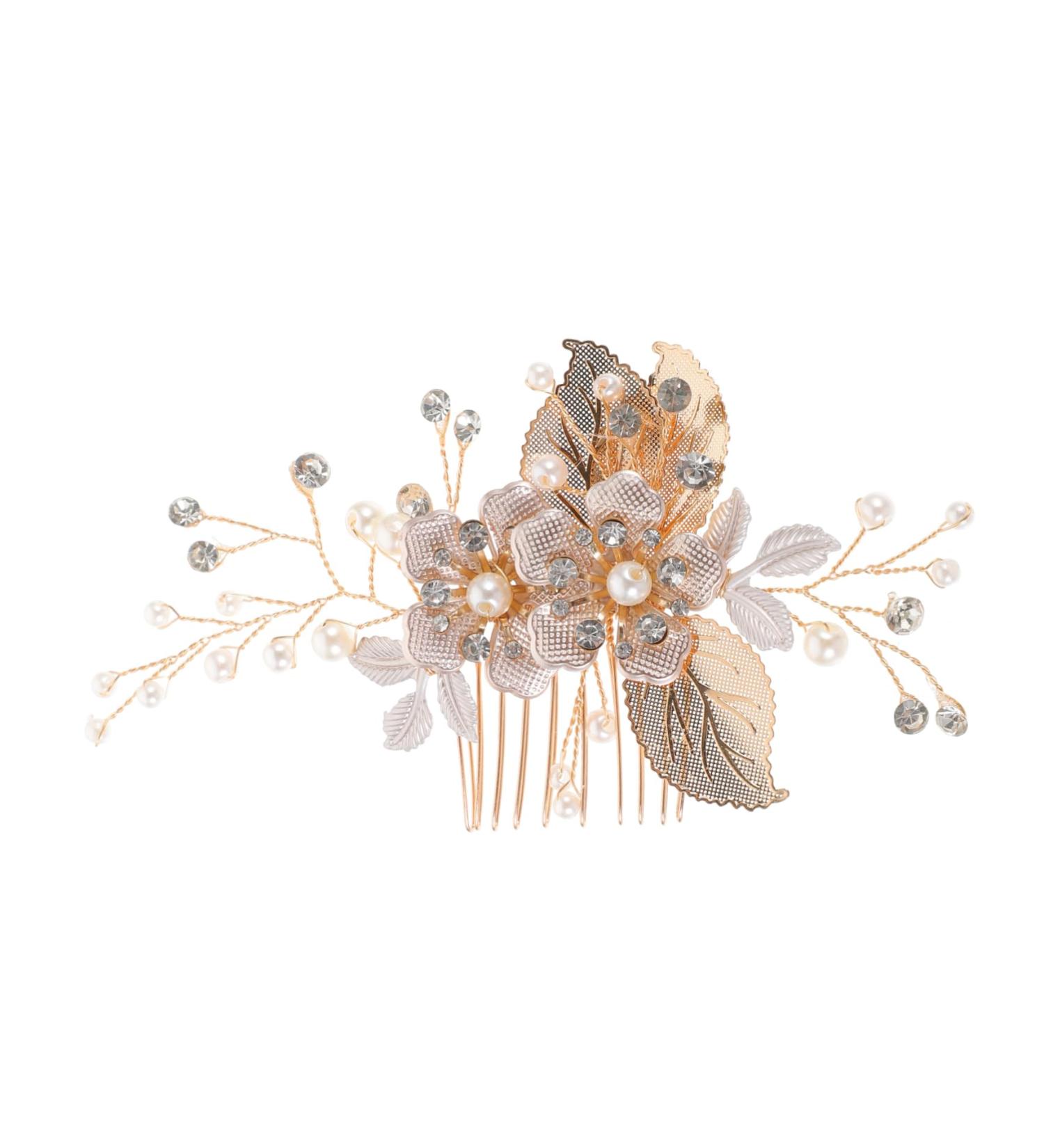 Hair Comb Bridesmaid Hear Decoration Flower Clips Wedding Hair Accessories Birthday Headpiece Hair Styling Accessories Bride Hair Accessory Tiara Miss Headgear Alloy Princess - Buy Online on GoSupps.com