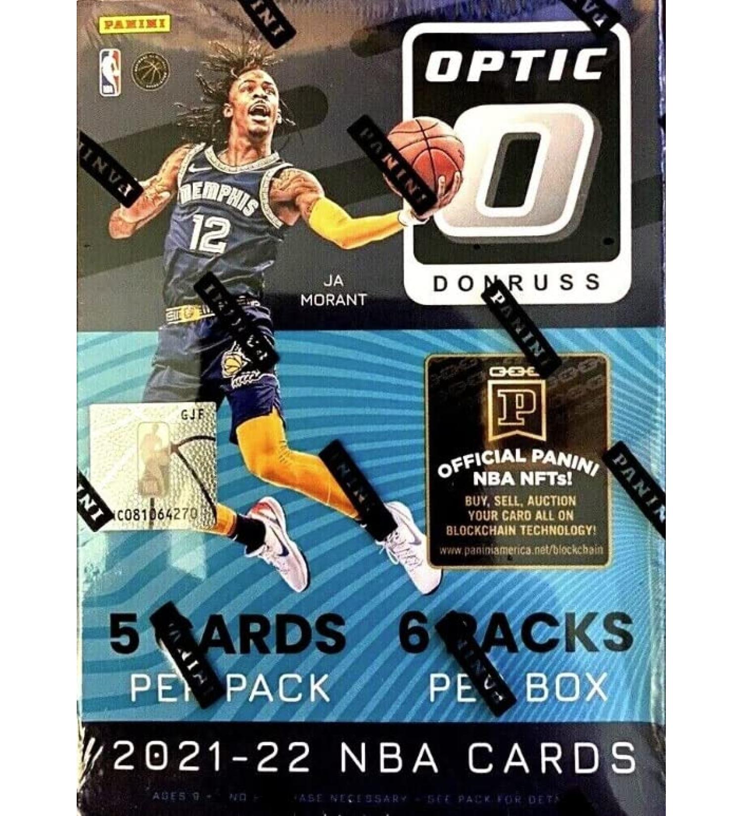 2021/22 Panini Optic Donruss NBA Basketball Factory Sealed Blaster Box - 6 Packs - 30 Total Trading Cards