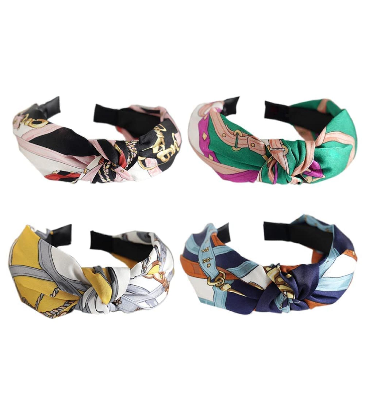 Vintage Hair Ripe: 4-Piece Retro Yoga Headband Set for Women & Girls - Wide Fabric Hair Bands for Costumes & Daily Wear - Buy Online on GoSupps.com