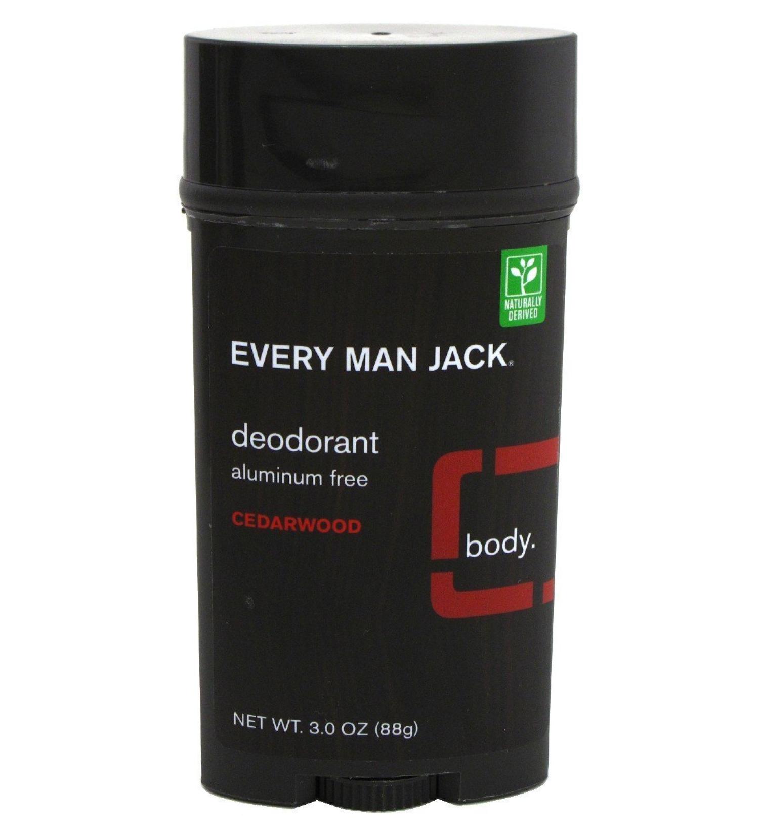 Every Man Jack Deodorant 3oz Cedarwood (6 Pack) Cedarwood 3 Ounce (Pack of 6)