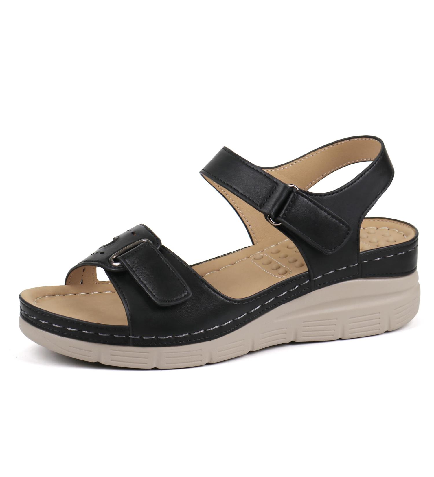 Buy Ortho+rest Women's Comfortable Walking Sandals | Orthotic Arch Support | Stylish Black Dress Sandals - Perfect for All-Day Comfort - Buy Online on GoSupps.com