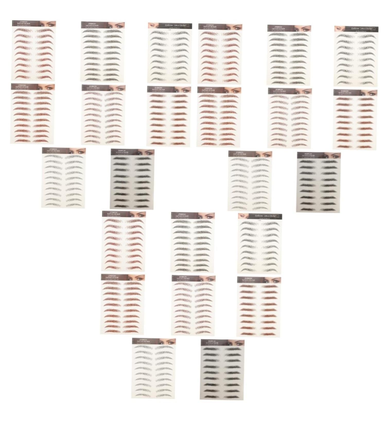 Didiseaon 24 Pcs Imitation Eco Eyebrow Sticker Hair Eyebrows Imitation Eyebrow Cosmetic 3d Transfer Stickers - Buy Online on GoSupps.com