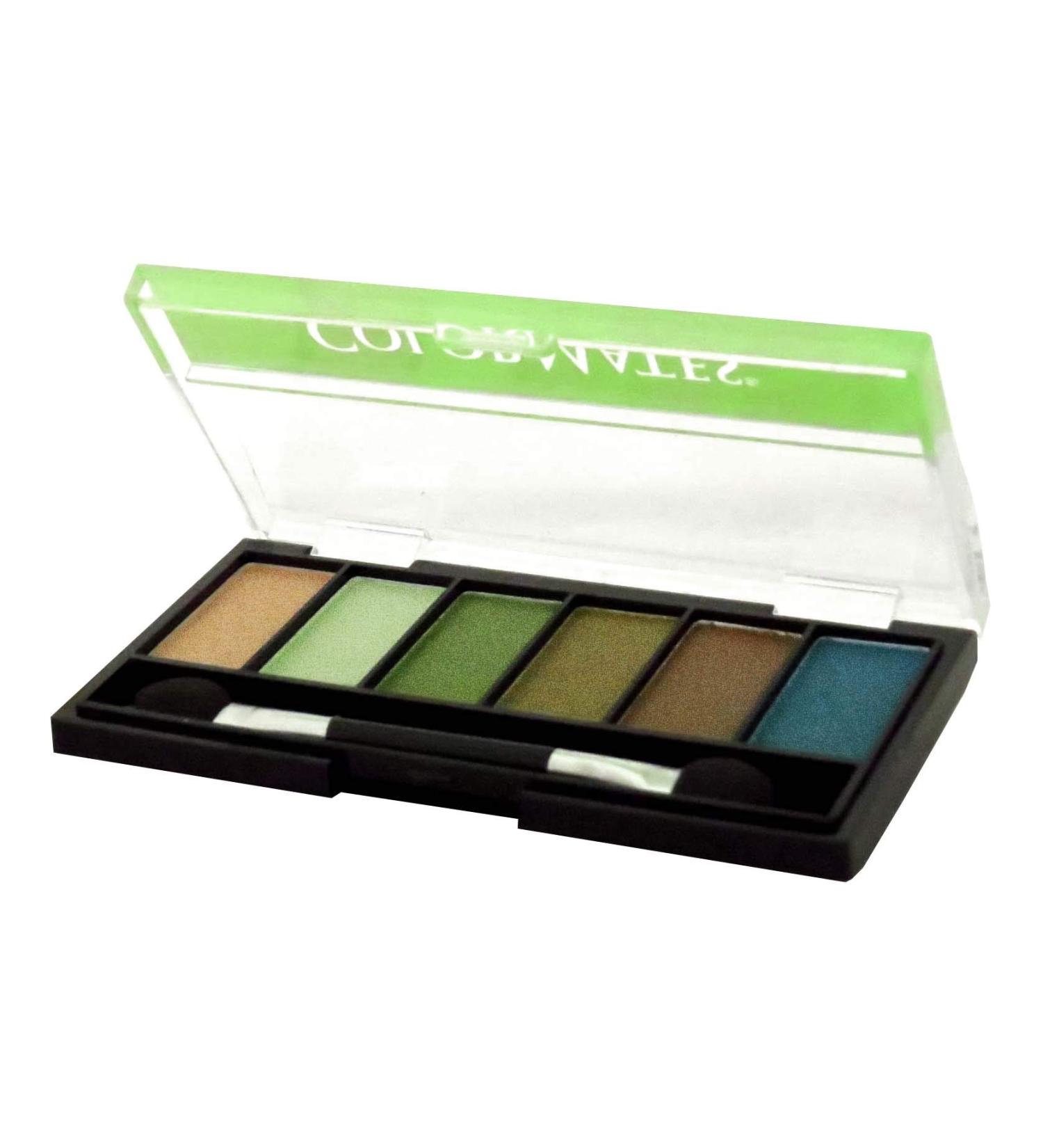 COLORMATES Mineral Eyeshadow 6 Shades Palette (Green Rainforest)