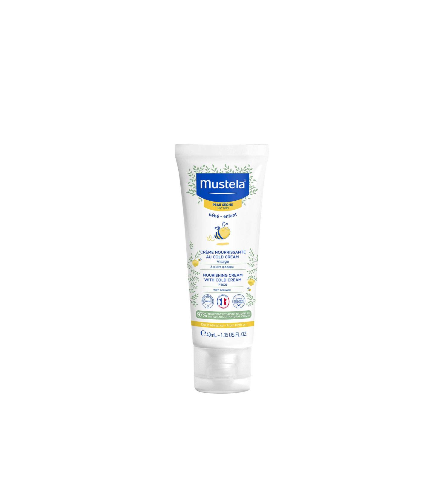 Mustela Baby Nourishing Cream with Cold Cream 1.35 fl oz - Hydrating Moisture for Delicate Skin - Buy Online on GoSupps.com