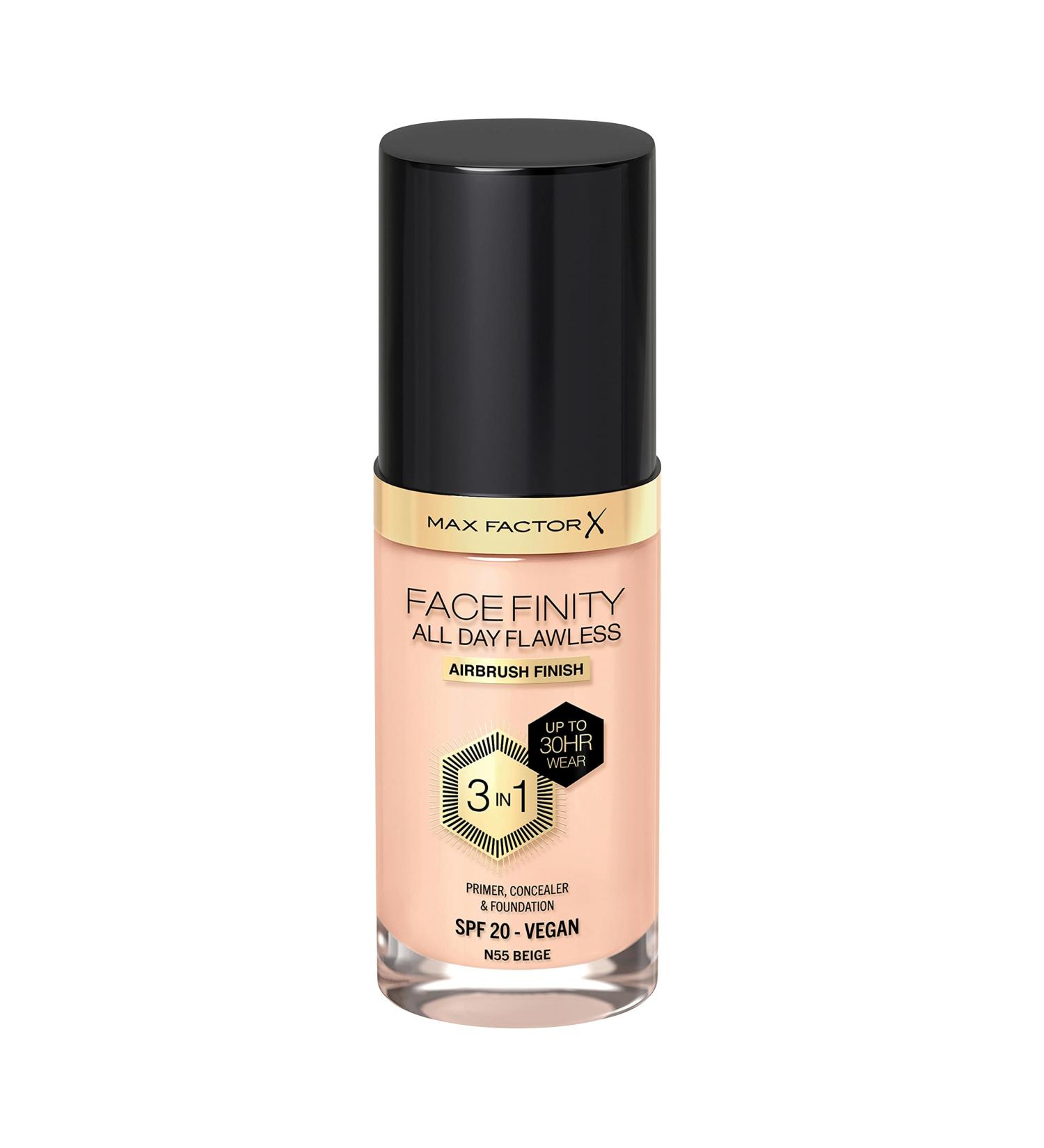 Max Factor Facefinity All Day Flawless Make-up in Fb.55 Beige - Long-lasting Flawless Finish for All Skin Types | International Shipping Available - Buy Online on GoSupps.com