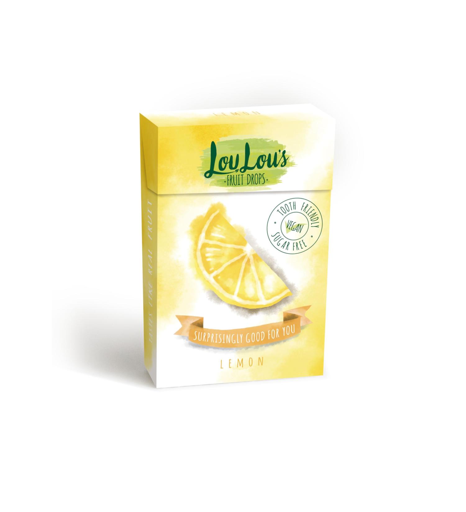 Lou Lou's - Lemon Fruit Drops Sugar Free Vegan No Artificial Sweeteners All Natural Ingredients High in Vitamin C and Made with Real Fruit 36.5g Box - Buy Online on GoSupps.com