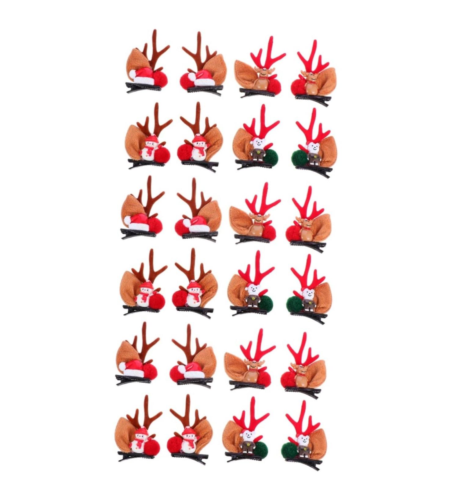 minkissy 12 Pairs Christmas Ball Hairpin Christmas Hair Clips Antler Hairpins Hair Jewels for Women Hair Clips for Kids Deer Antler Headband Christmas Bobby Pins Christmas Headdress Set - Buy Online on GoSupps.com