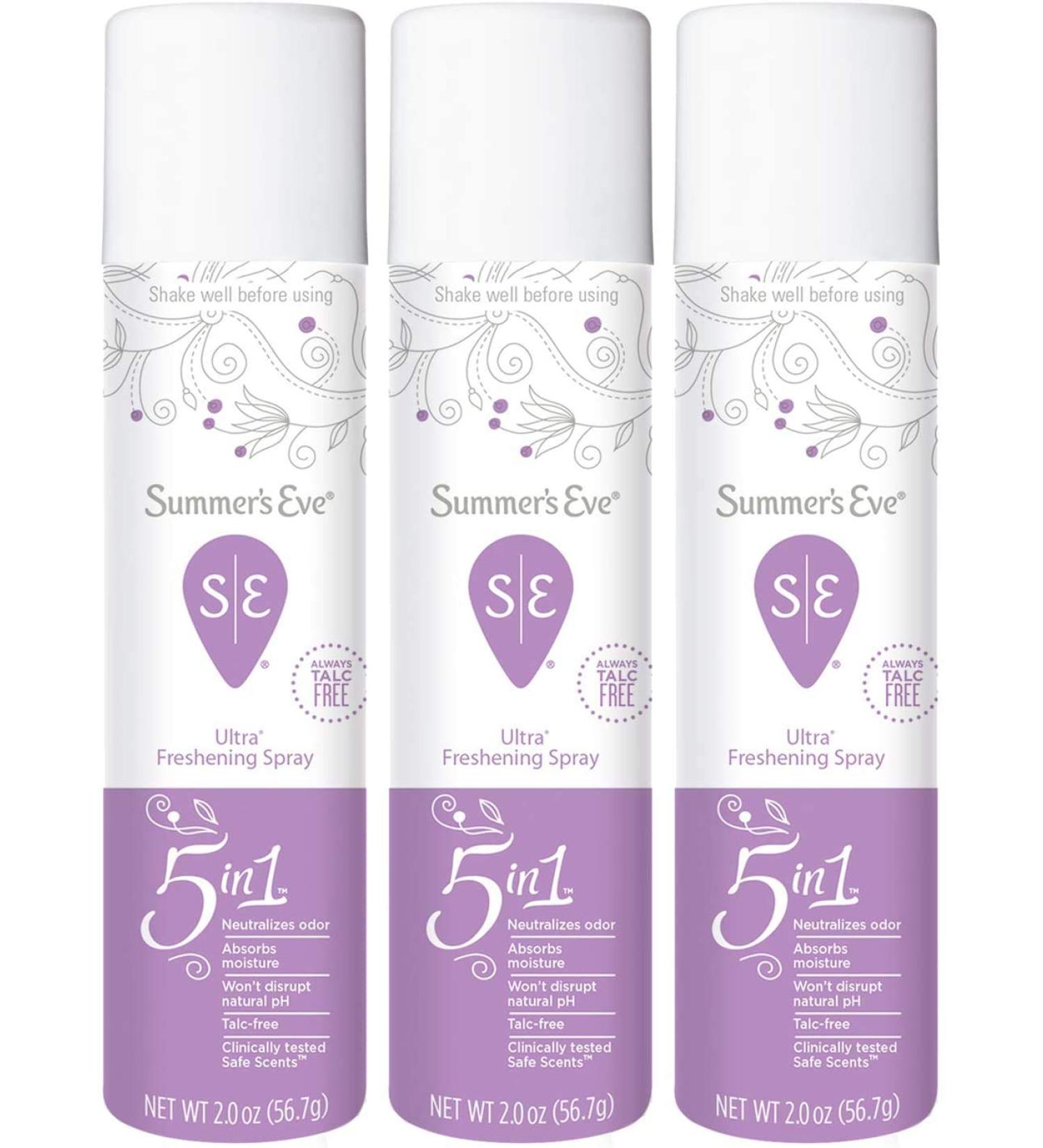 Summer's Eve Ultra Extra Strength Feminine Deodorant Spray 2 oz - Pack of 3 - Buy Online on GoSupps.com