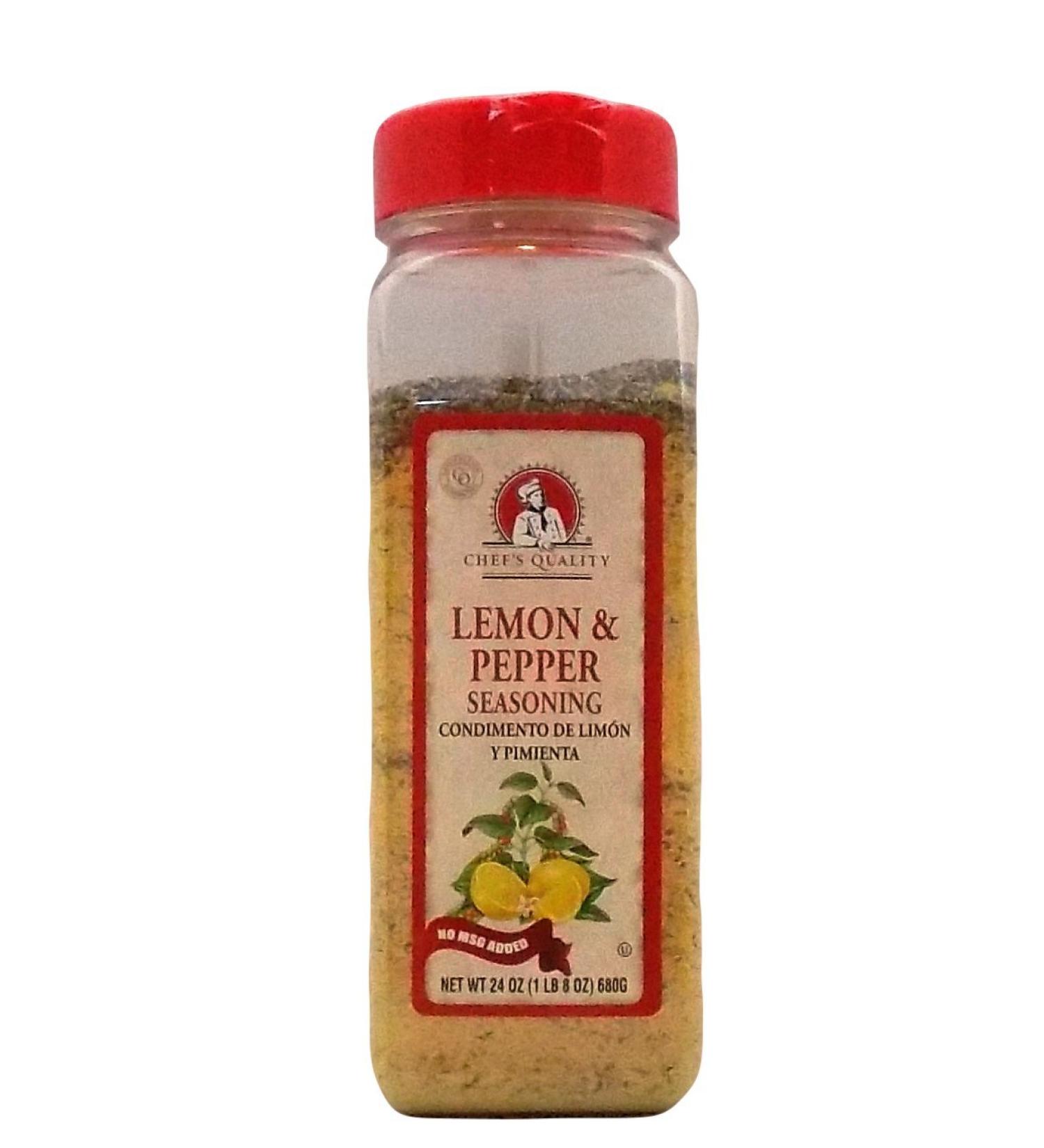 Chef's Quality Lemon and Pepper Seasoning 24 OZ