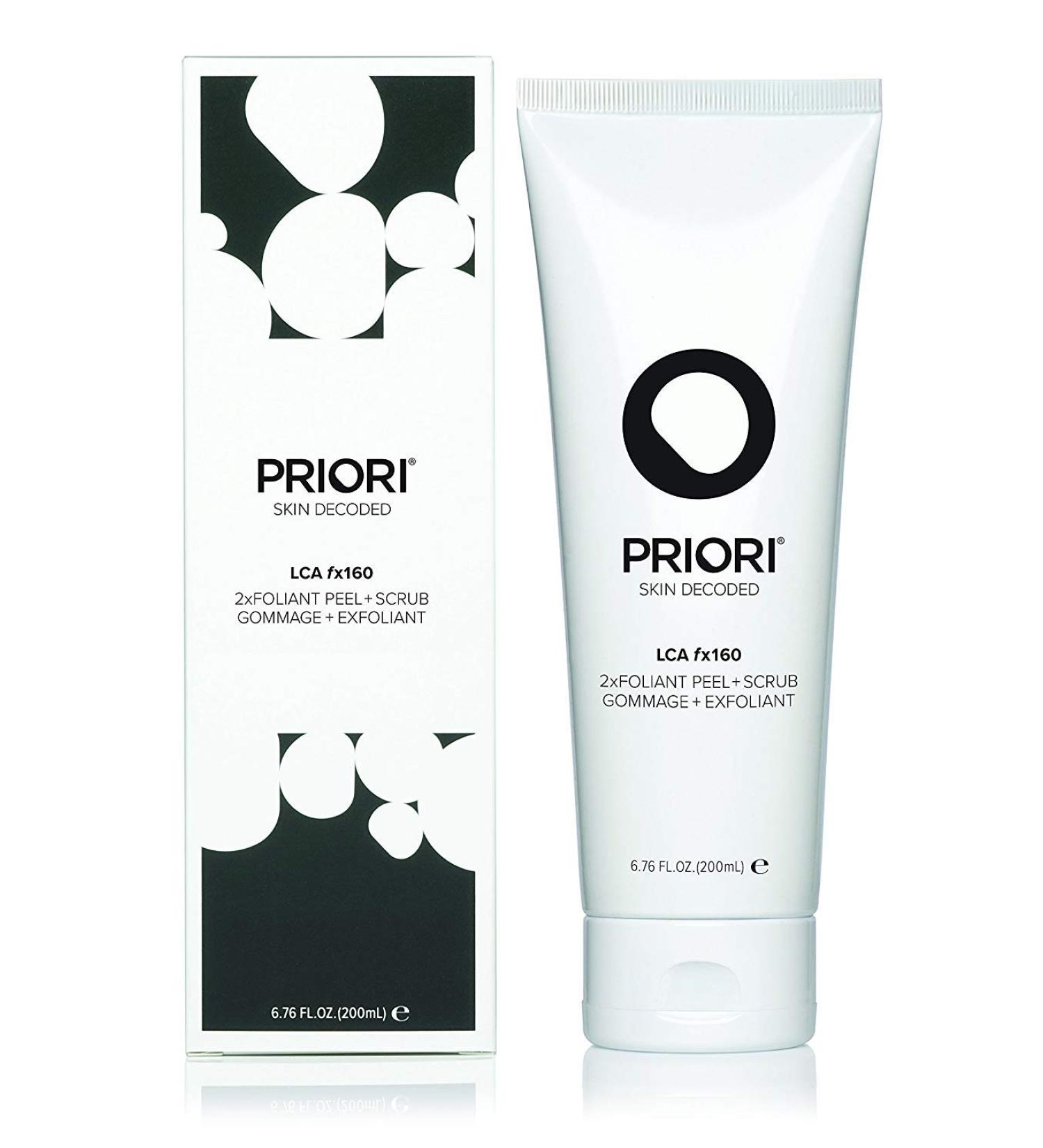 Priori Skincare 2xfoliant Peel + Scrub - Lactic Acid Retinol & Vitamin C | At-Home Microdermabrasion - 6.8 fl oz - Buy Online on GoSupps.com