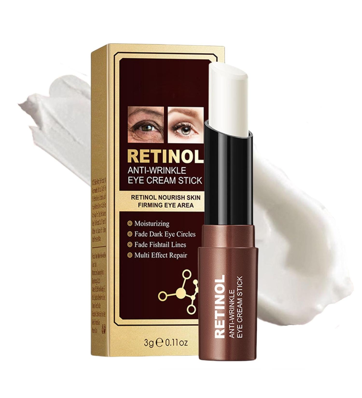 ARCHIDATE Retinol Under Eye Balm Stick Anti-Aging Retinol Eye Stick for Dark Circles and Puffiness Smooth Wrinkle Fine Lines Firm Skin Non Greasy Hydrating and Nourish on the Skin Around the Eyes - Buy Online on GoSupps.com