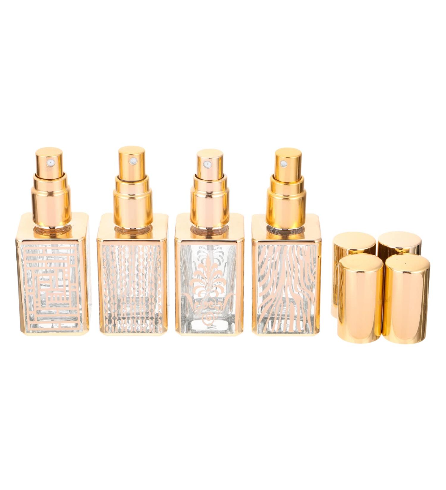 Uonlytech 4pcs Empty Perfume Bottle Set - Refillable Glass Perfume Atomizer Sprayer for Travel - Ideal Perfume Spray Bottles - Buy Online on GoSupps.com
