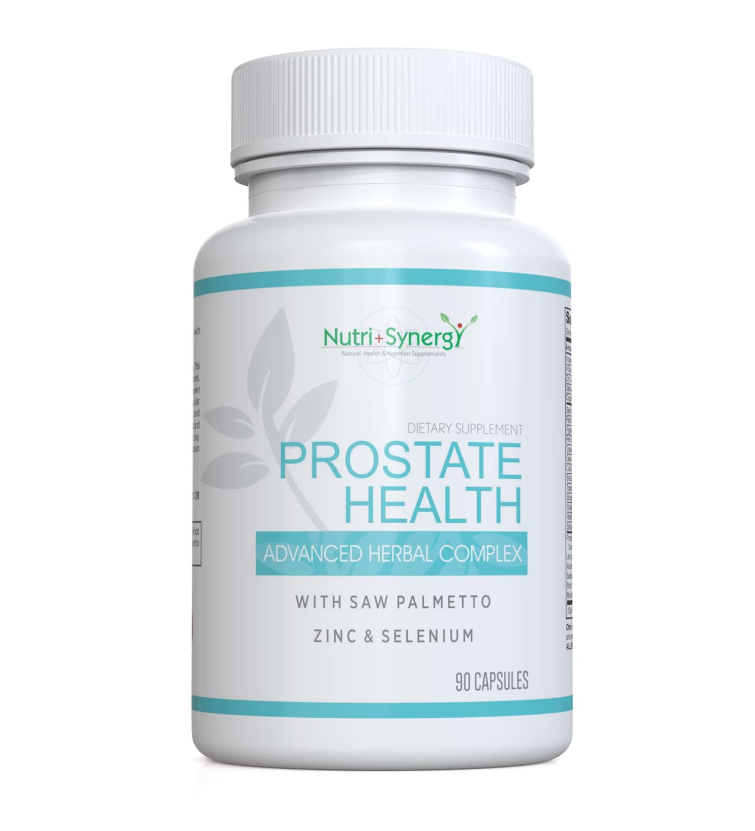 Nutri + Synergy Prostate Health - Saw Palmetto Zinc Vitamins B6 & E Selenium Advanced Formula for Prostate Support. 90 Capsules - Buy Online on GoSupps.com