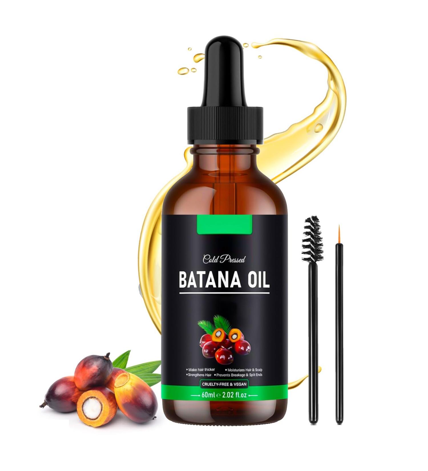 Batana Hair Oil 60 ml Hair Thickness Repairs Damaged Hair Strengthens and Nourishes Damaged Hair Organic Natural Batana Oil - Buy Online on GoSupps.com