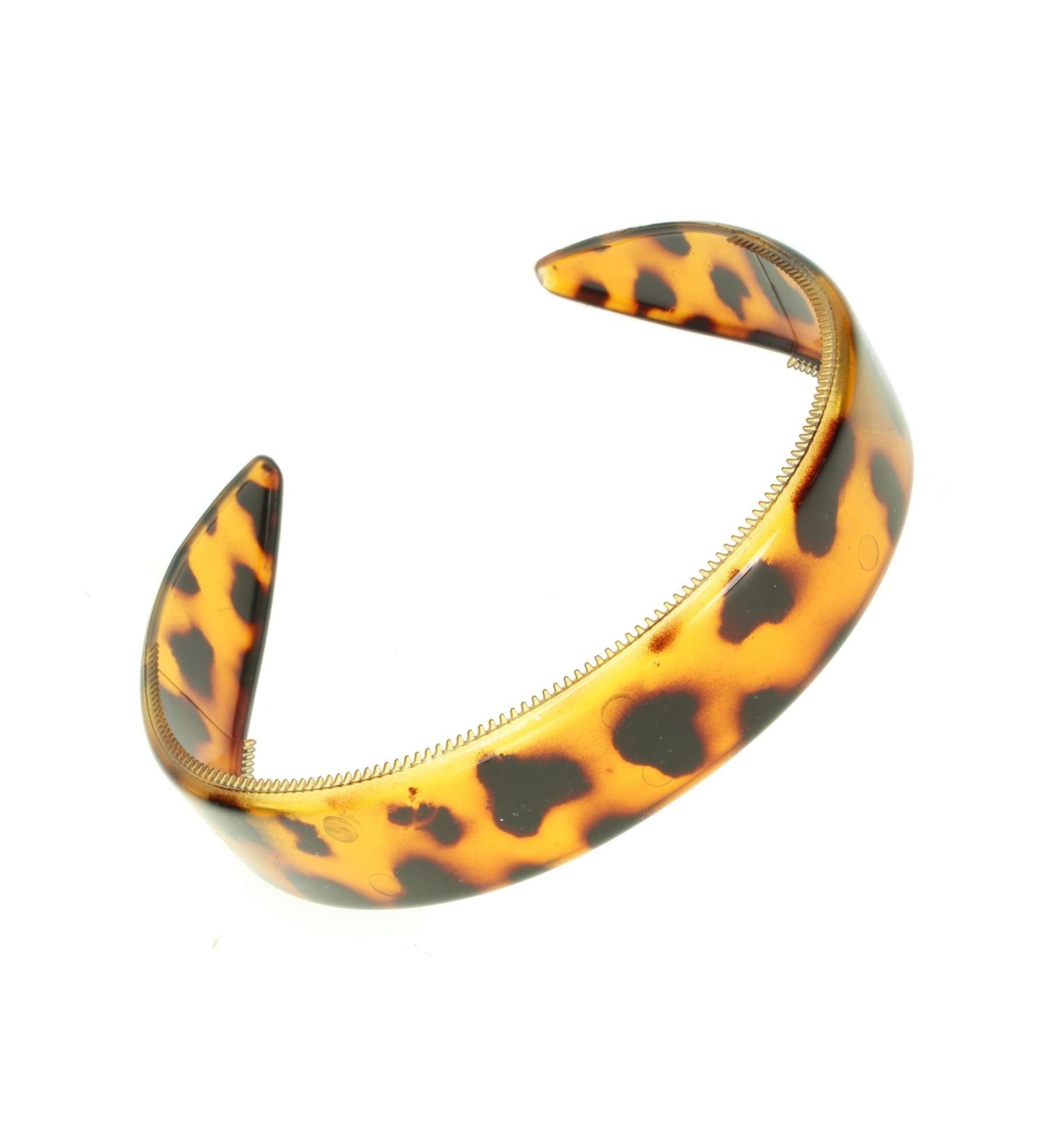 2.5cm Plain Classic Tort Brown Plastic Alice Band Hair Band Headband With Teeth for Women Girls by Glitz4Girlz