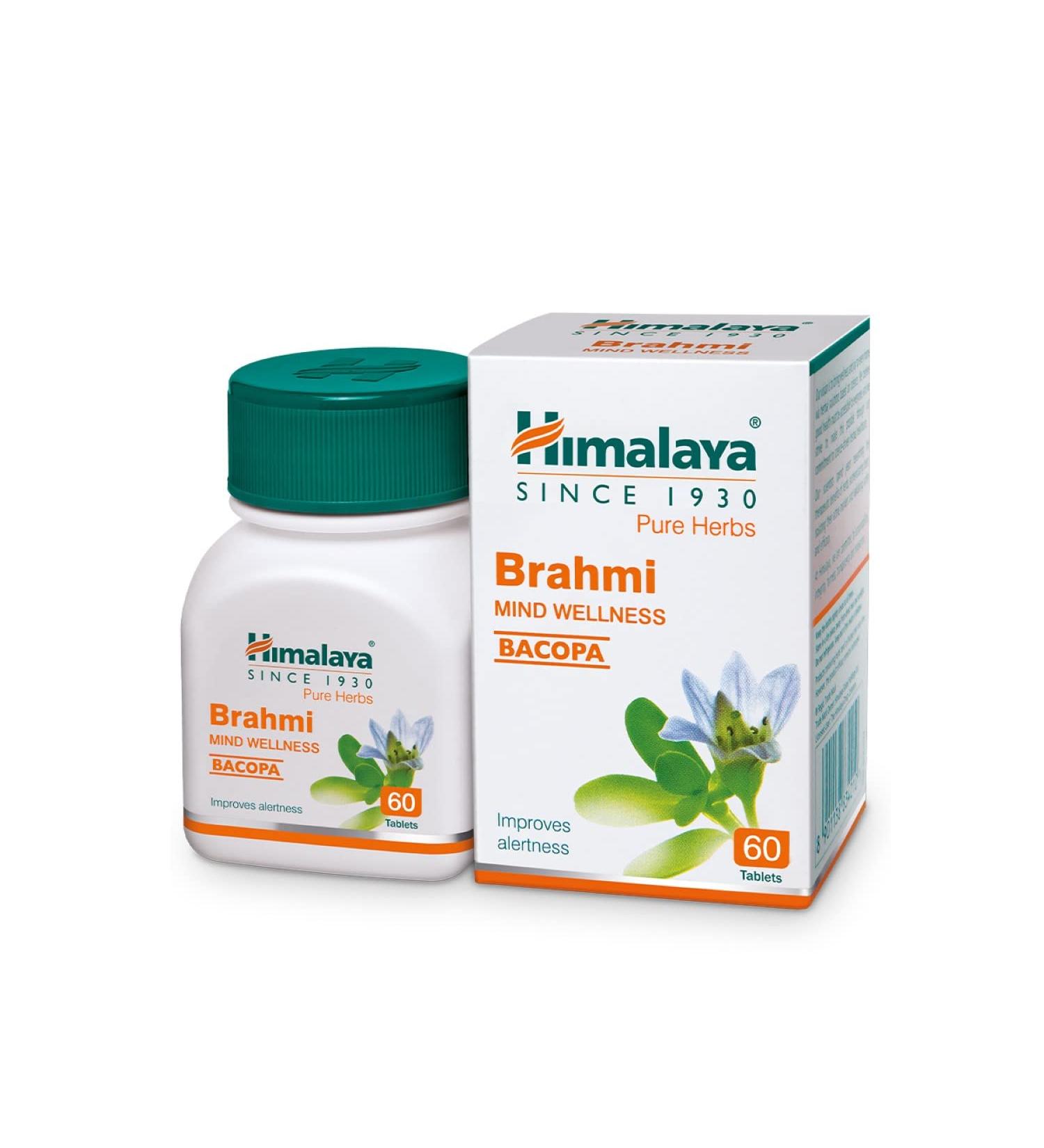 Himalaya Bacopa Monnieri Supplement | Memory Support | 60 Capsules - Buy Online on GoSupps.com