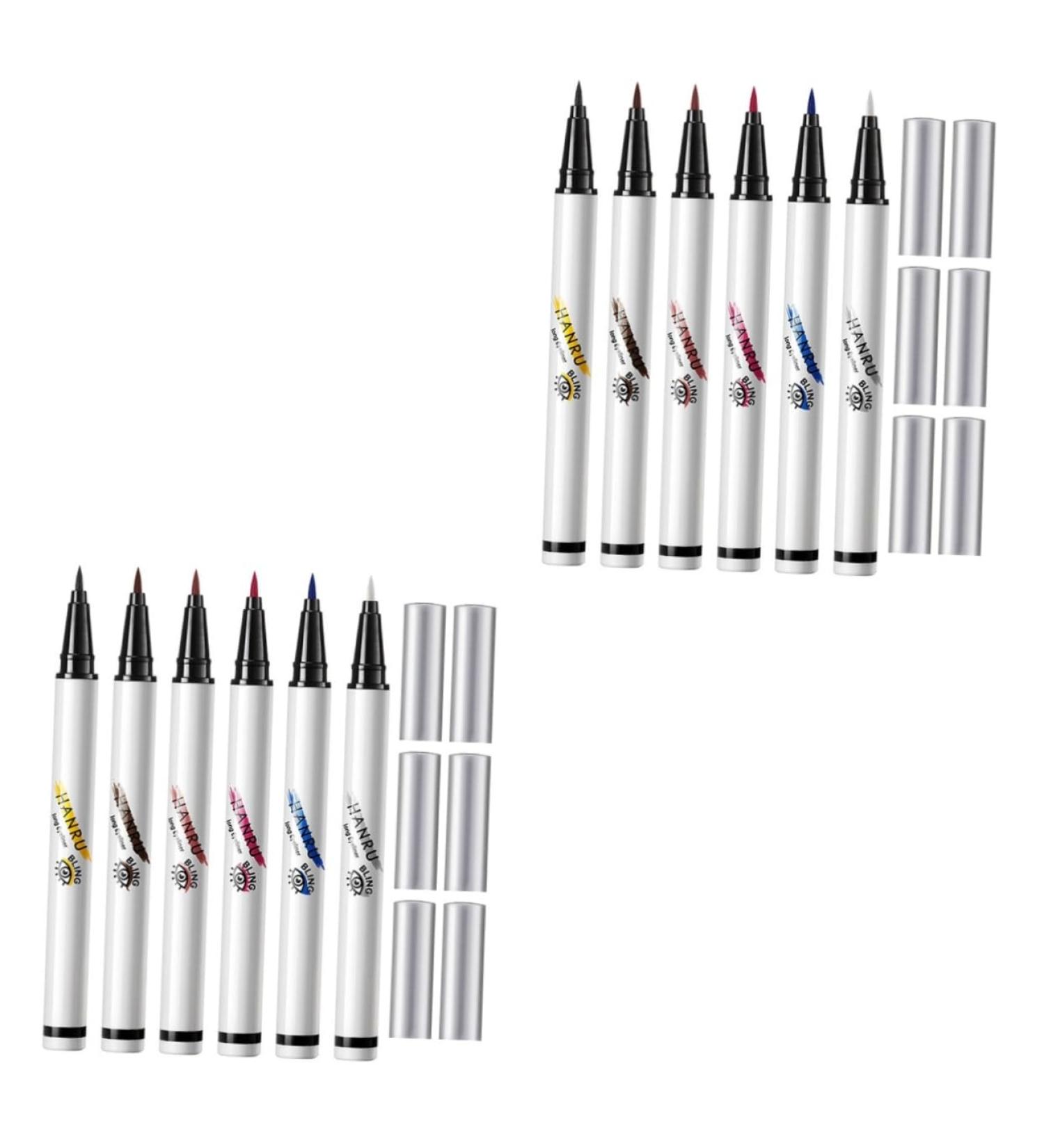 Balacoo 12 Pcs Makeup Eyeliner Pen Colored Eyeliner Eye Liner Pencils Eyeliner Stamp Set Abs Miss Matte - Buy Online on GoSupps.com