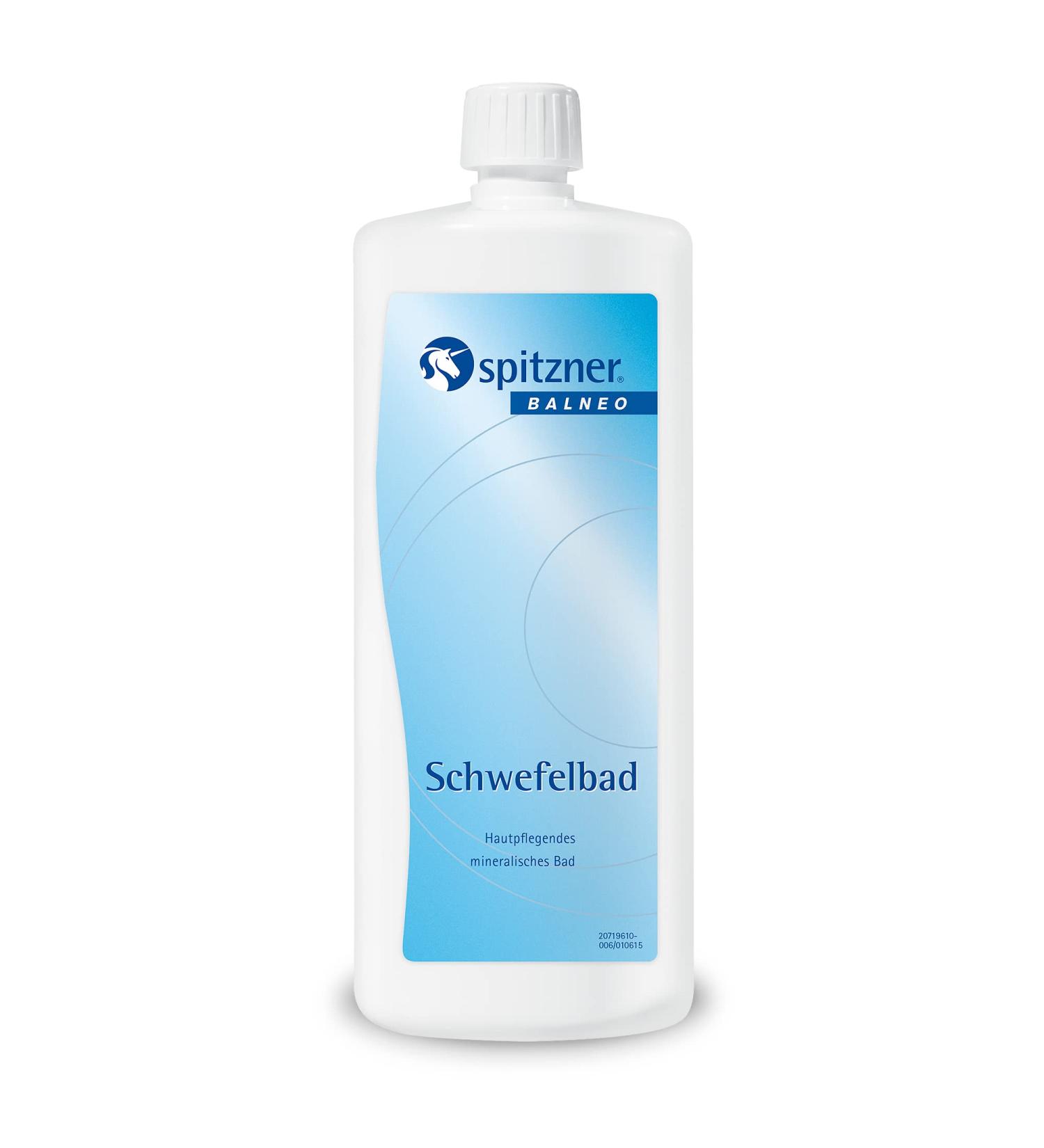 Buy Spitzner Sulfur Bath 1000 ml - Dermatologically Tested Mineral Bath for Sensitive Skin - Regenerating Formula Made in Drug Quality - Buy Online on GoSupps.com