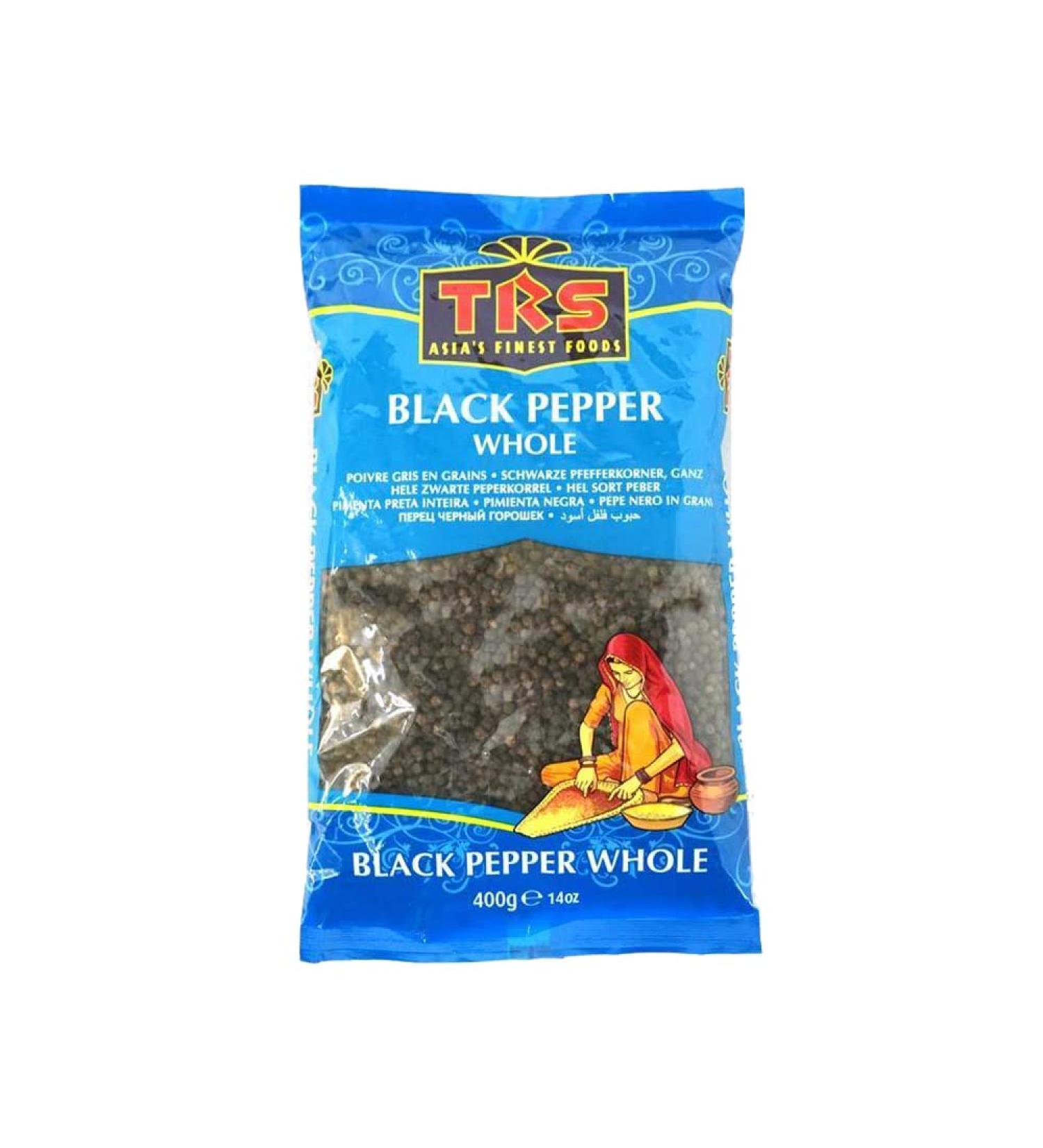 TRS Black Pepper Whole | 400G | Whole Pepper | Gourmet Black Peppercorn | Peppercorns for Grinders |Ground Black Pepper |Indian Origin - Buy Online on GoSupps.com