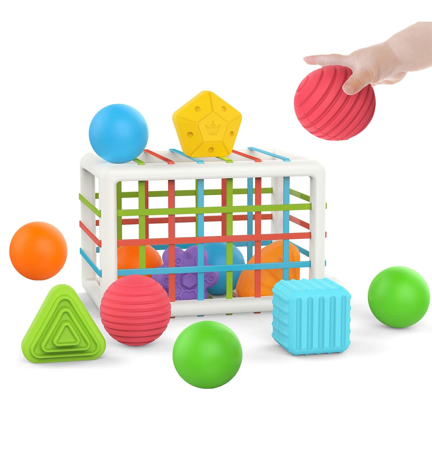 Montessori Toys Set - 12 Pieces Motor Skills Toys for 1 Year Olds | Fine Motor Learning Gifts for Boys & Girls | Ideal Christmas Present for Kids Age 1-3 - Buy Online on GoSupps.com