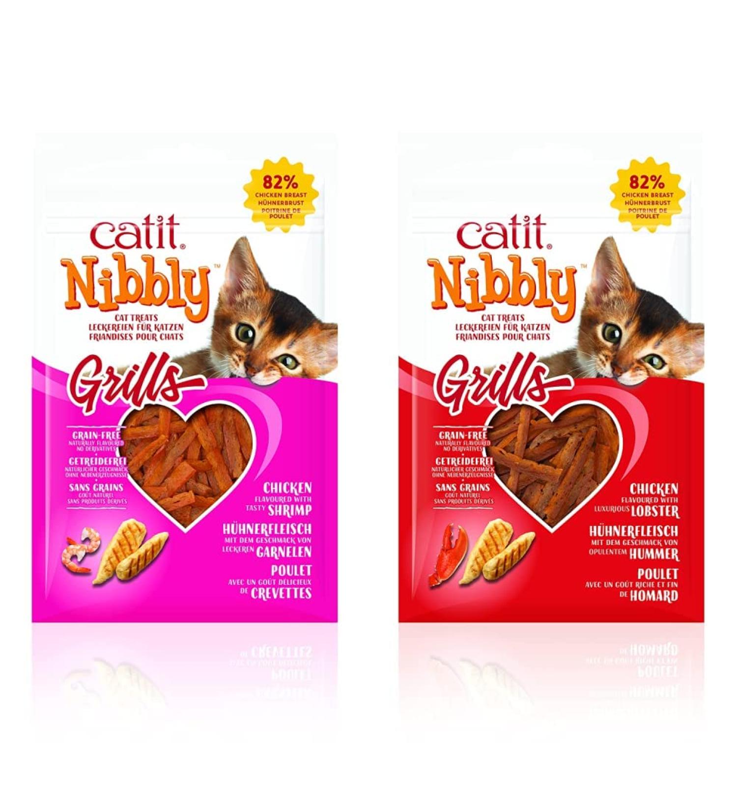 Catit Nibbly Grills Chicken and Shrimp Recipe (1 oz) + Catit Nibbly Grills Chicken and Lobster Recipe (1 oz)