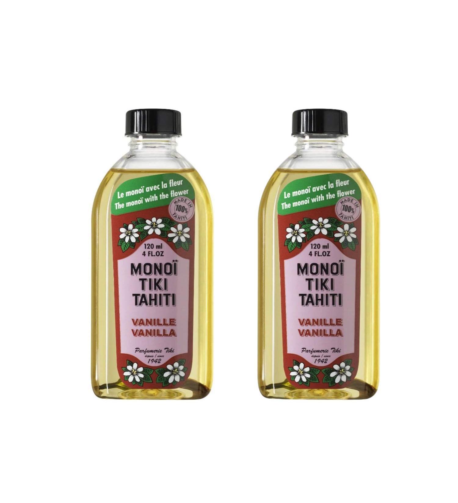 Monoi Tiare Tahiti Coconut Oil Vanilla - 4 Oz (Pack of 2) - Buy Online on GoSupps.com